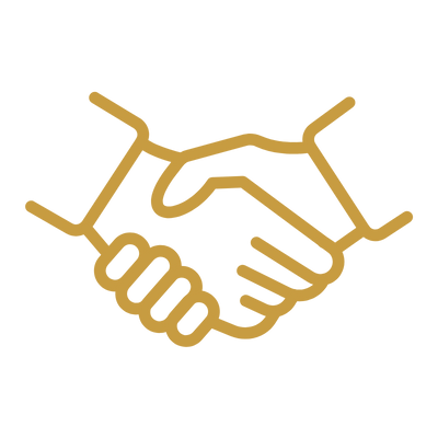 A handshake icon