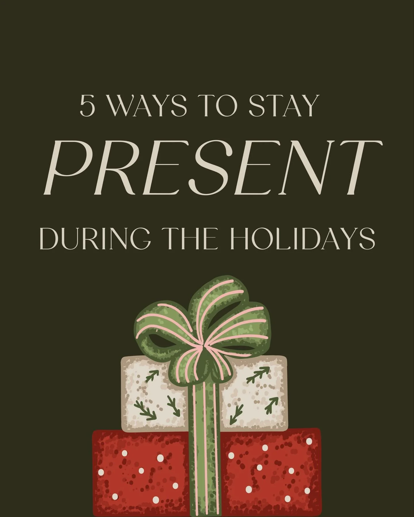 The holidays can pull us out of our bodies and into overthinking fast. When we&rsquo;re not present, we&rsquo;re usually either replaying something that already happened or scanning ahead for what might go wrong (sometimes both!). For a nervous syste