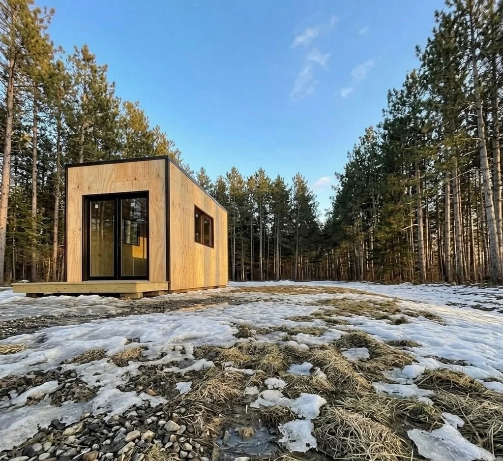 The SOLID model focuses on strength and simplicity.

A dependable cabin kit designed to hold up and perform without unnecessary complexity.

Built in Maine for real conditions. We work with Amish builders to ensure high-quality, snow-ready constructi