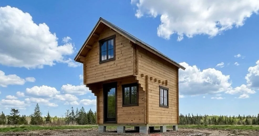 The STACK brings back the rugged bunkie-style cabin feel with a stacked wood-inspired exterior and lofted layout. Compact footprint. Strong visual identity. Built for people who love classic cabin culture with a modern twist.

#AndersonNorthLLC #Cabi