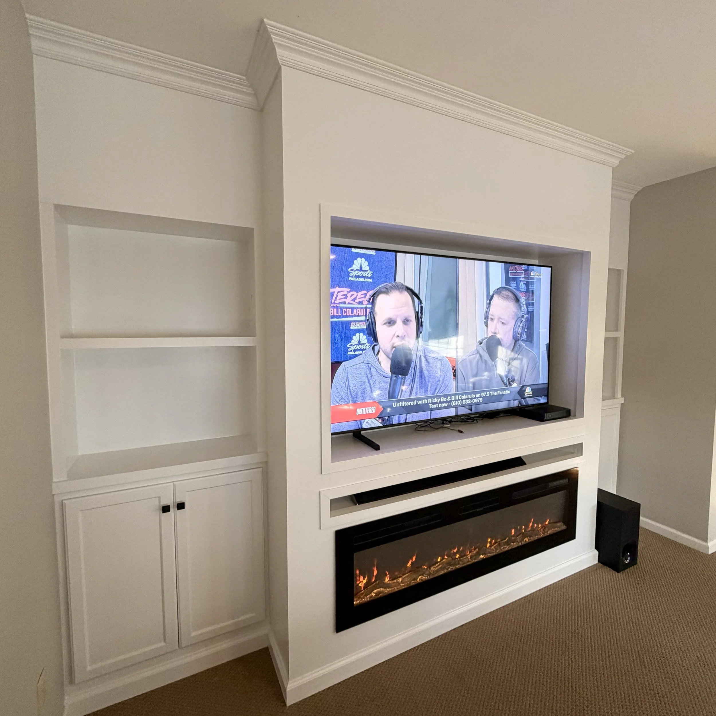 Custom Built-in Entertainment Center in Wayne, PA