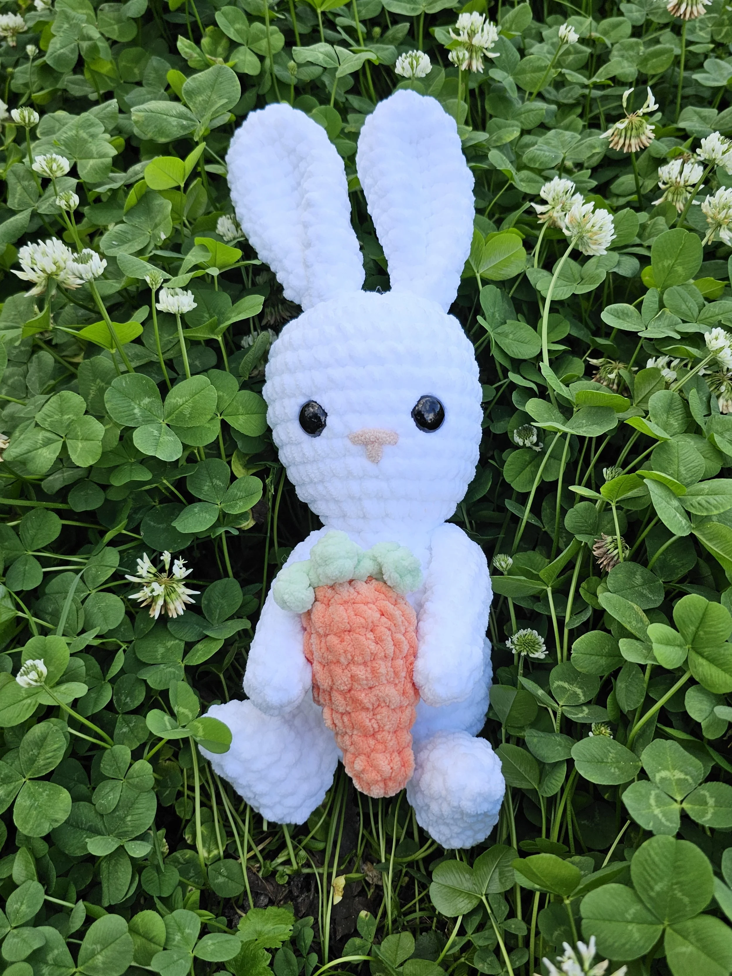 Handmade Plush Bunny with Carrot