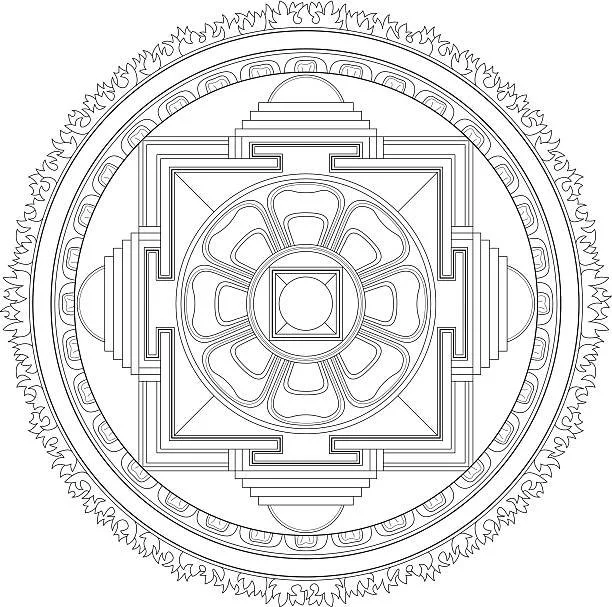 Tibetan Mandala Drawing