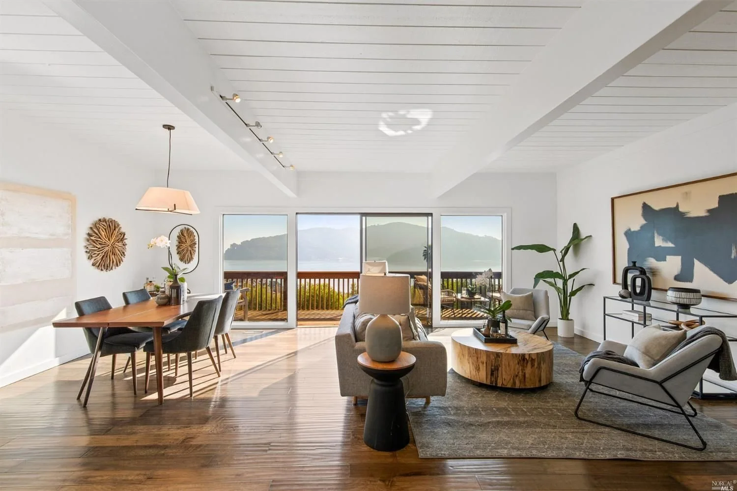 large living room overlooking ocean
