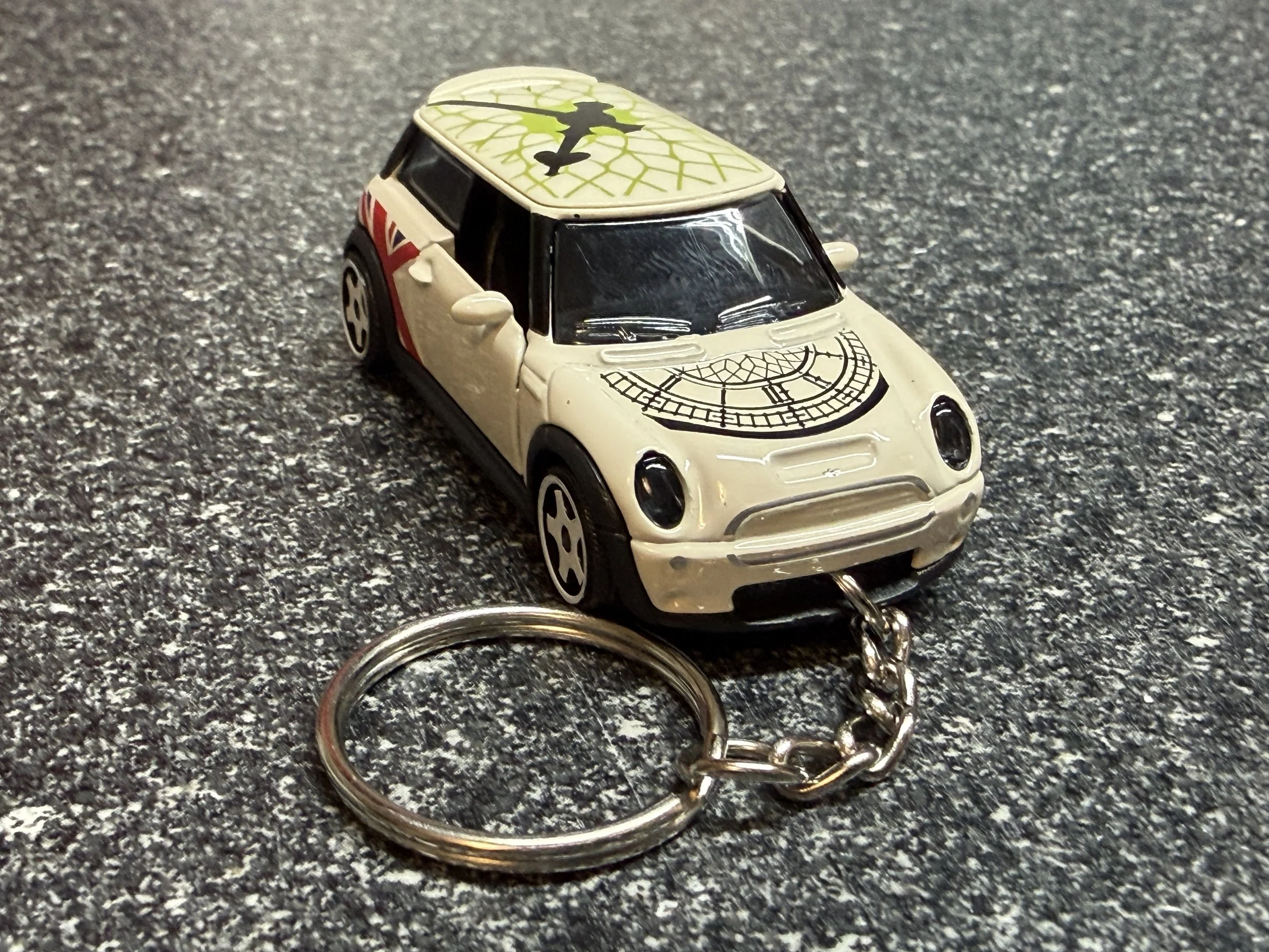 2003 Mini Cooper S Keychain Beige Hot Wheels Matchbox