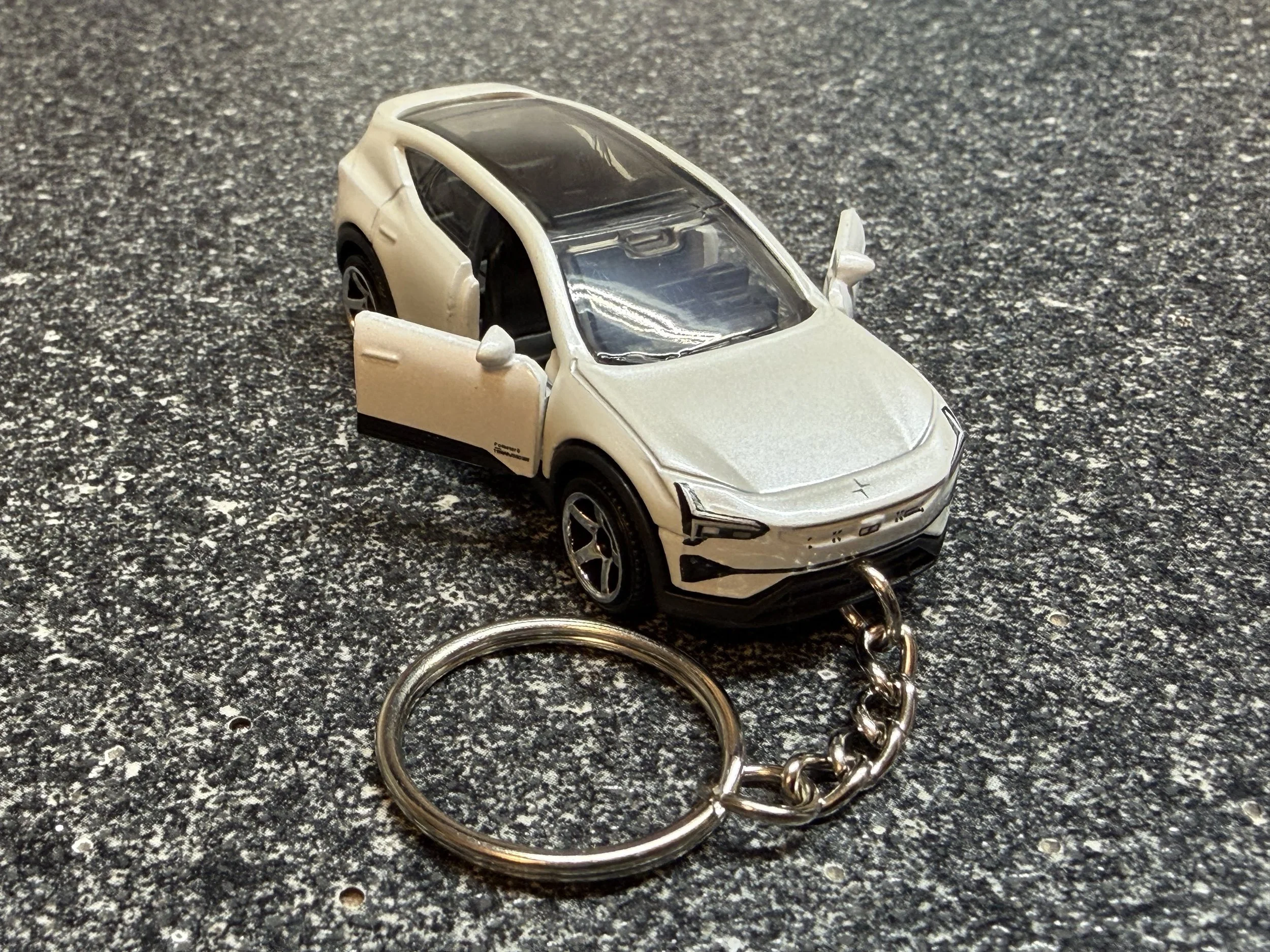 2024 Polestar 3 SUV White Keychain Matchbox Hot Wheels Matchbox