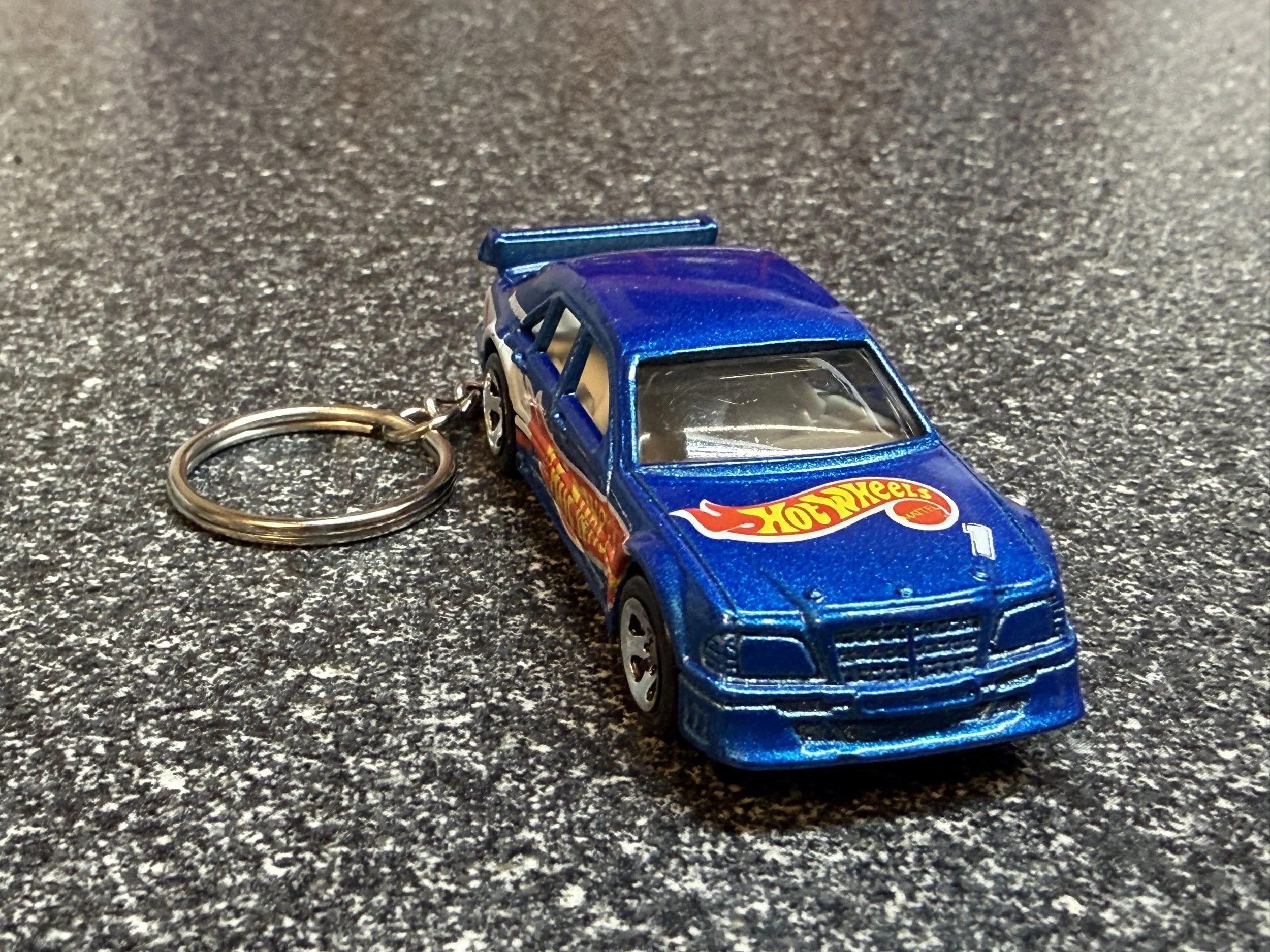 Mercedes Benz C Class Keychain Blue Hot Wheels Matchbox AMG 1990s