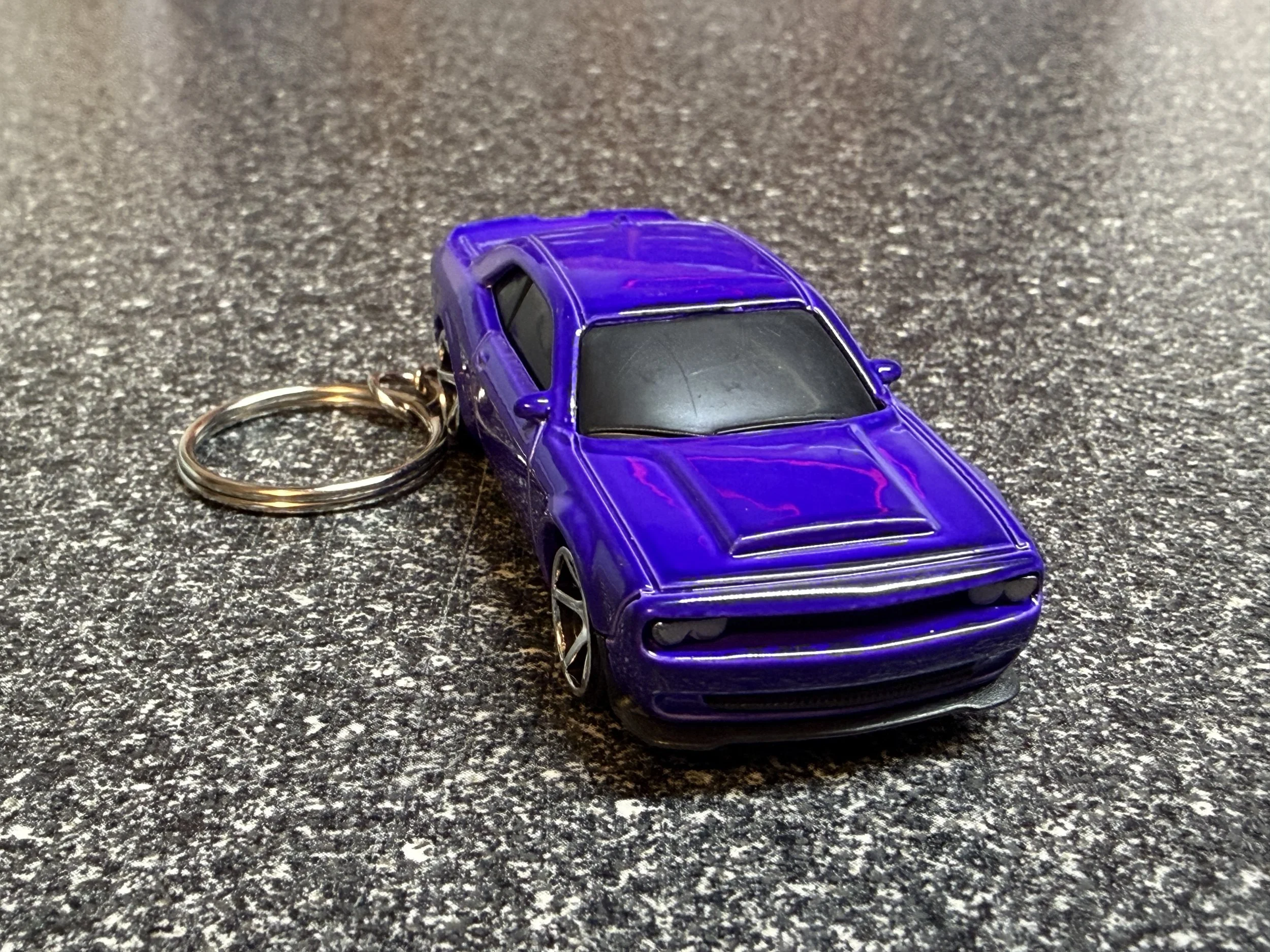 Challenger Demon Keychain Plum Crazy Purple Matchbox Hot Wheels Hellcat
