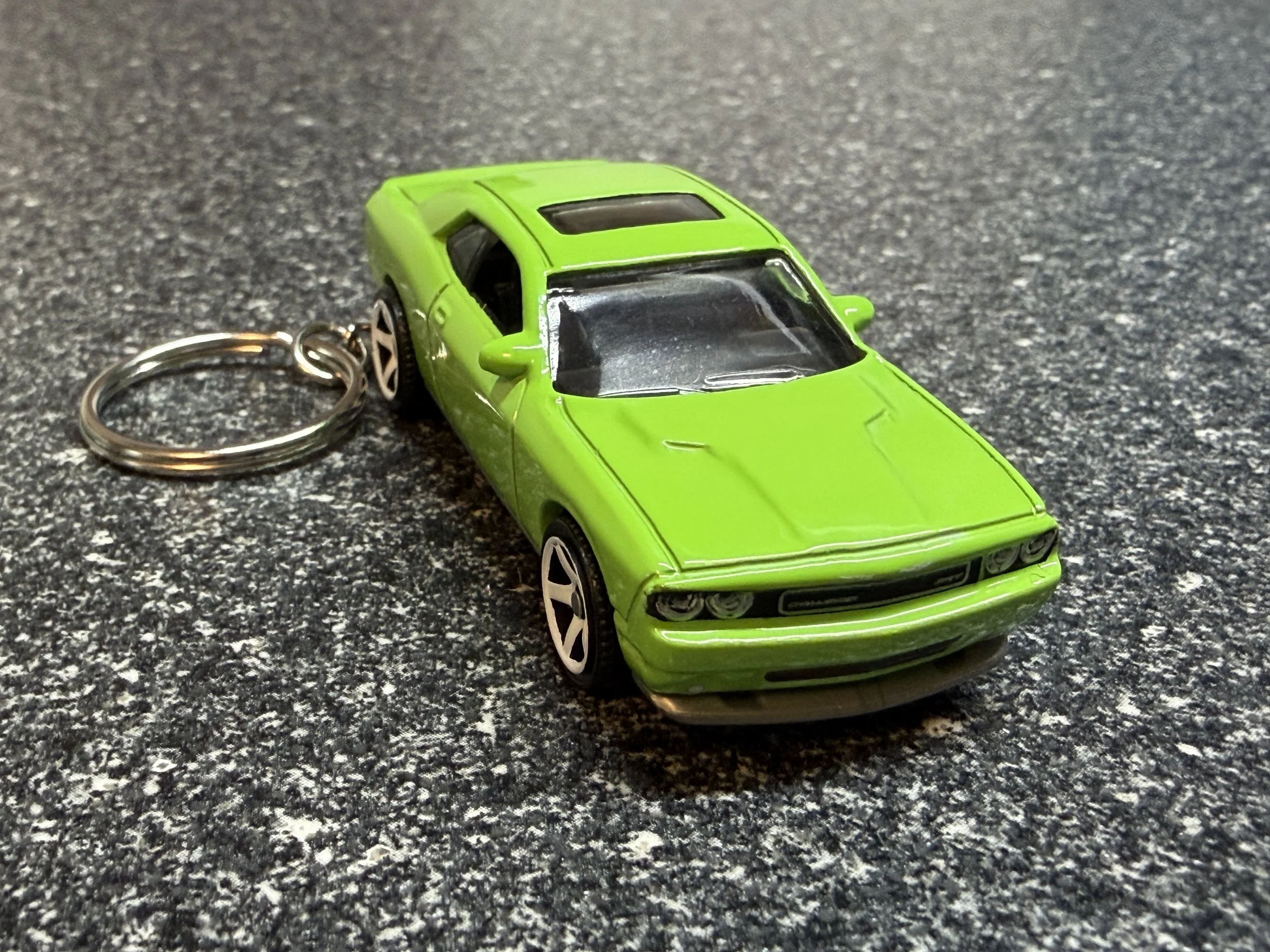 2008 Dodge Challenger SRT8 Keychain Sublime Green Car Matchbox Hot Wheels Mike Ike