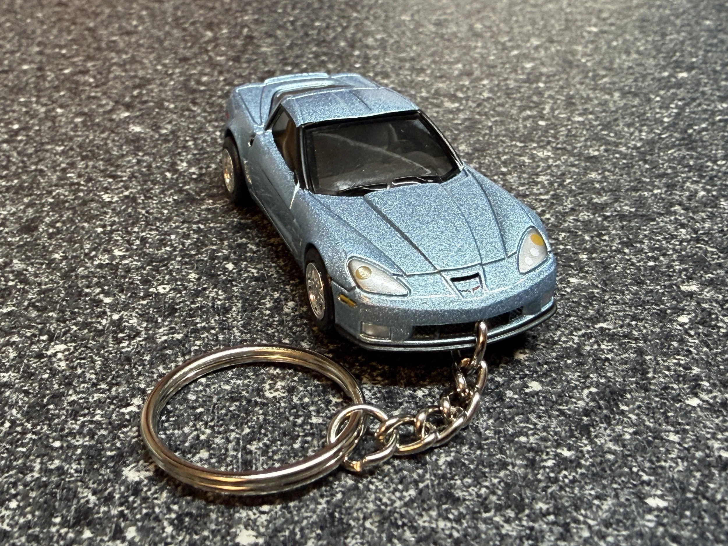 2012 Corvette C6 Z06 Carlisle Blue Keychain Matchbox Hot Wheels