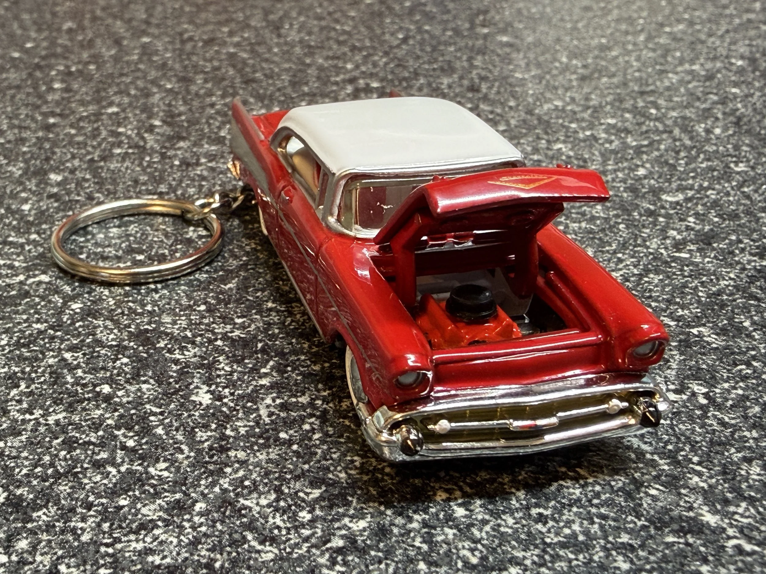 1957 Chevy Belair Coupe Keychain Red Matchbox Hot Wheels