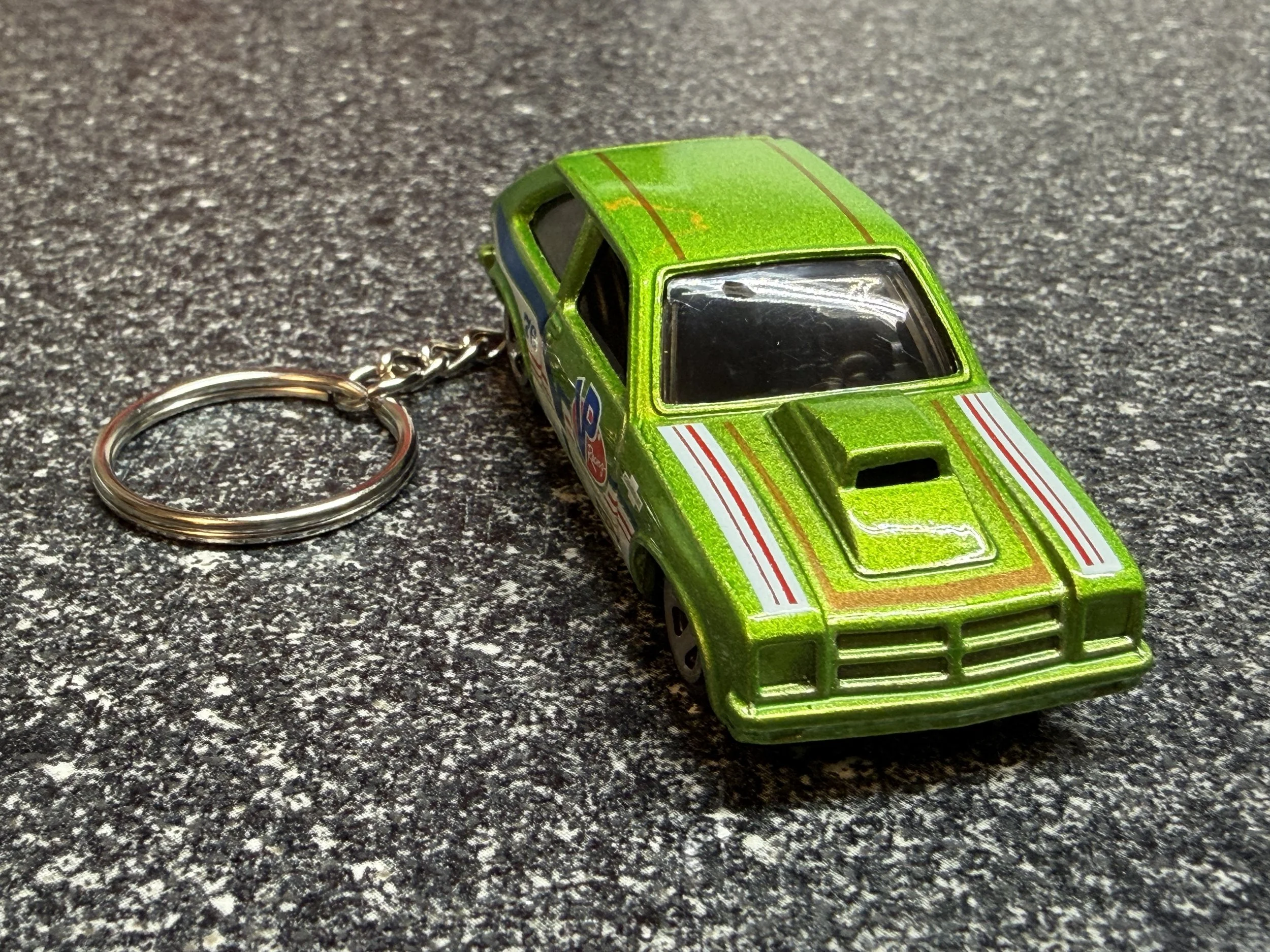 1976 Chevy Chevette Hot Rod Pro Stock Keychain Green Hot Wheels Matchbox