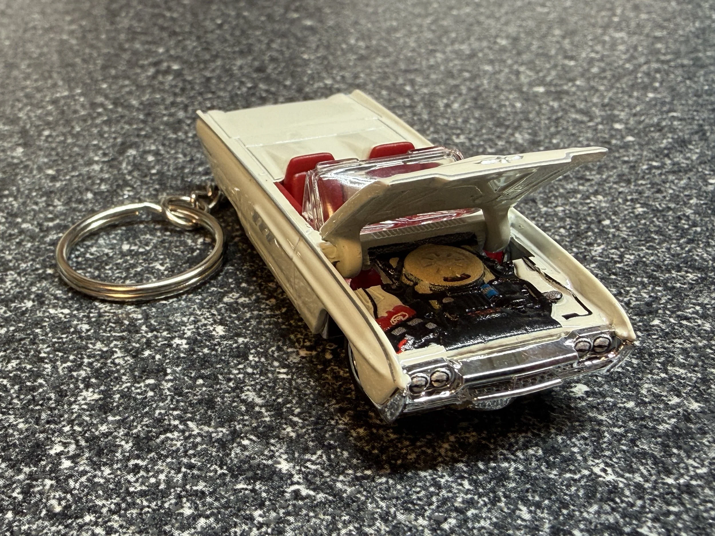 1963 Ford Thunderbird Keychain White Matchbox Hot Wheels Thunder Bird