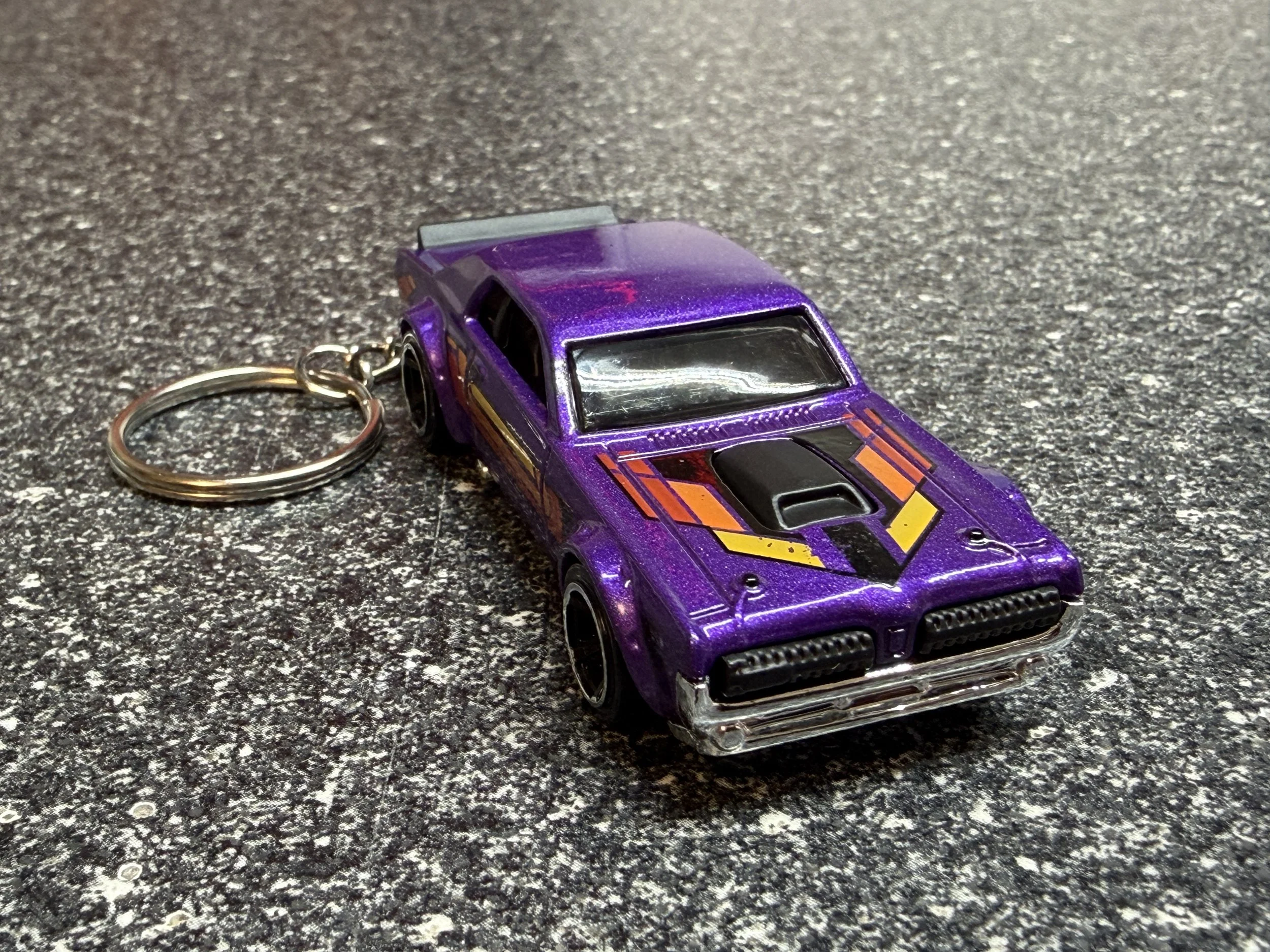 1968 Mercury Cougar Keychain Purple Hot Wheels Muscle Car