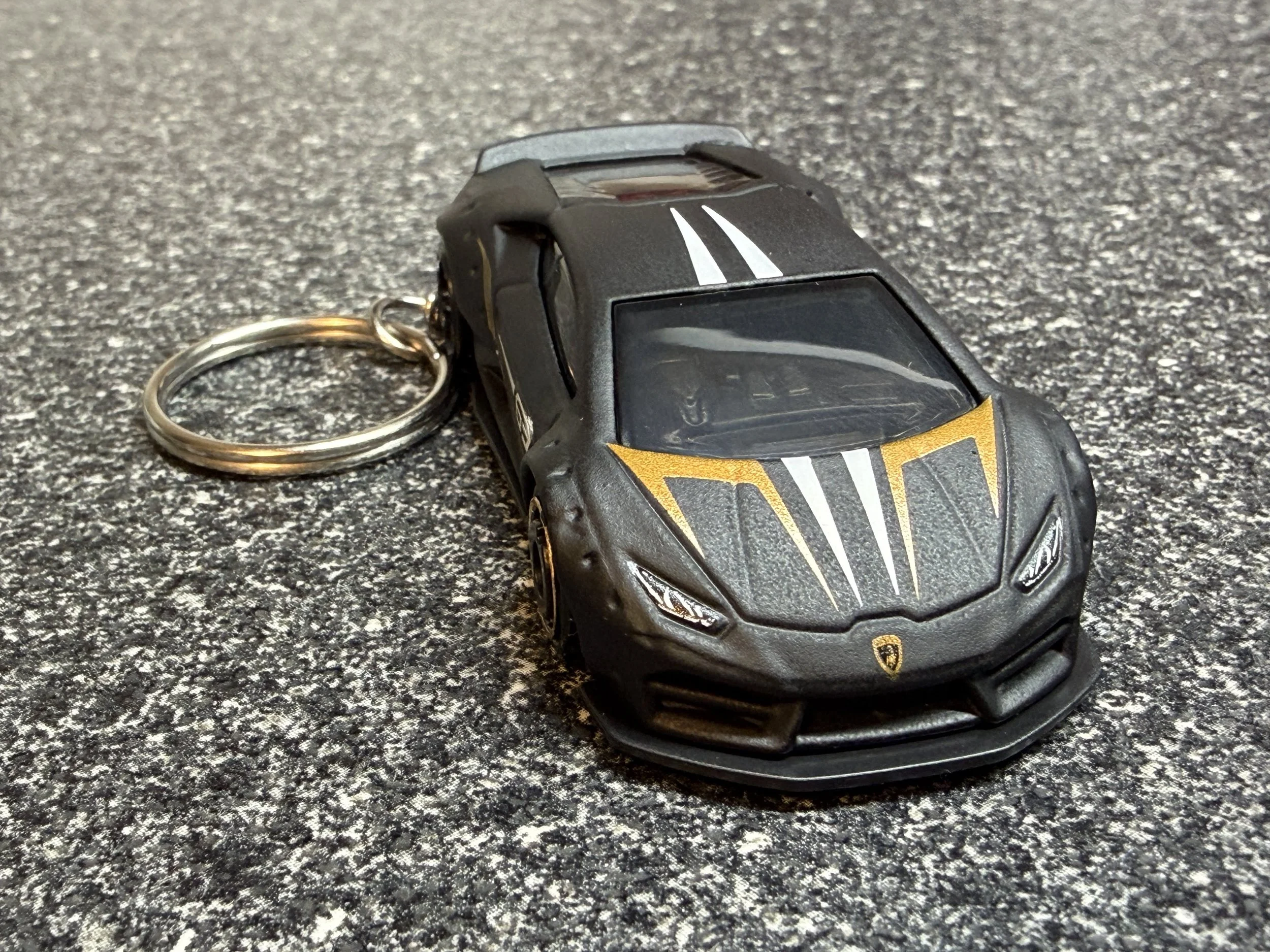 Lamborghini Huracan Keychain Black Lambo Hot Wheels Matchbox Exotic