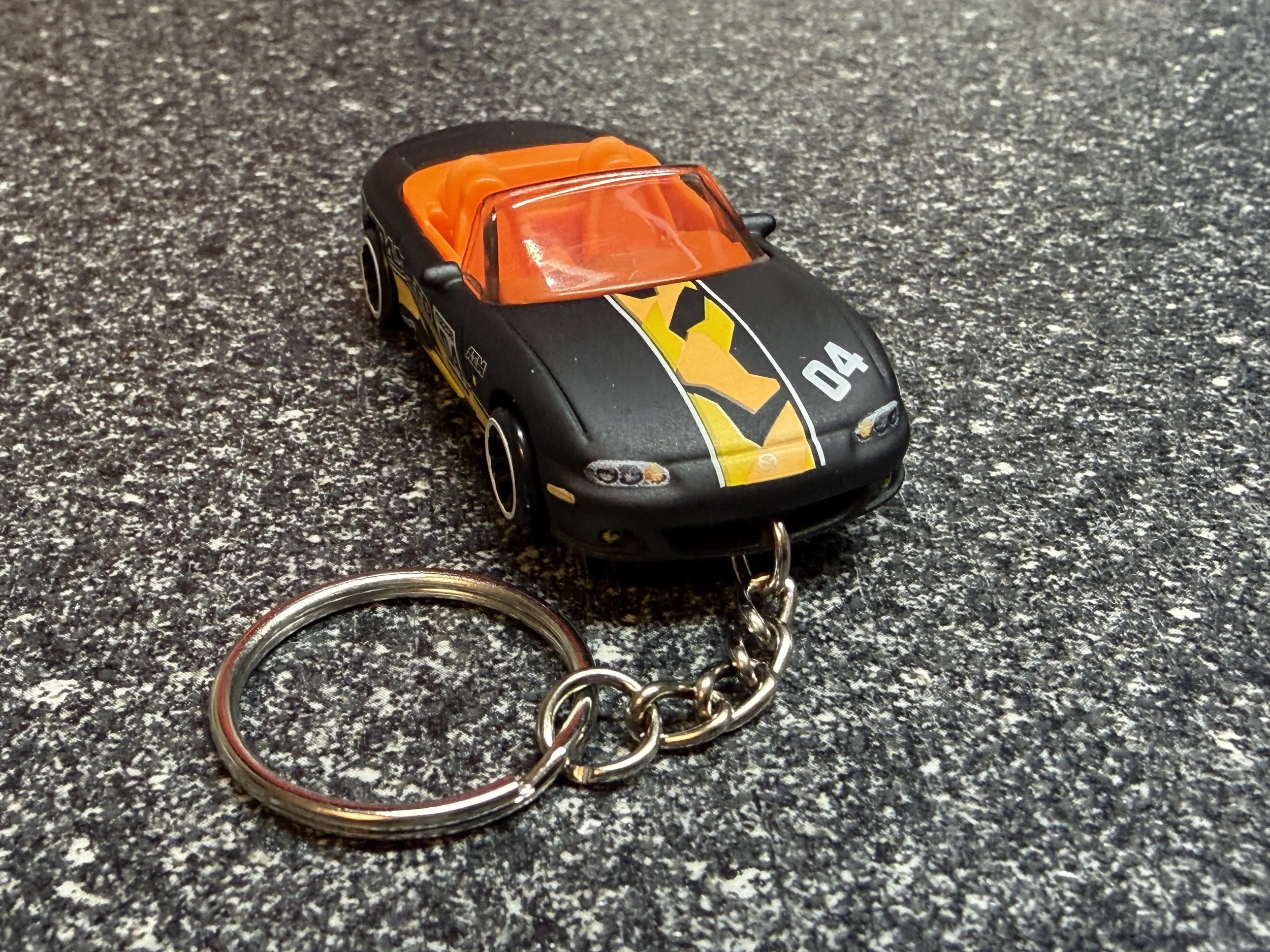 2004 Mazda Speed Miata Keychain Black Hot Wheels Matchbox