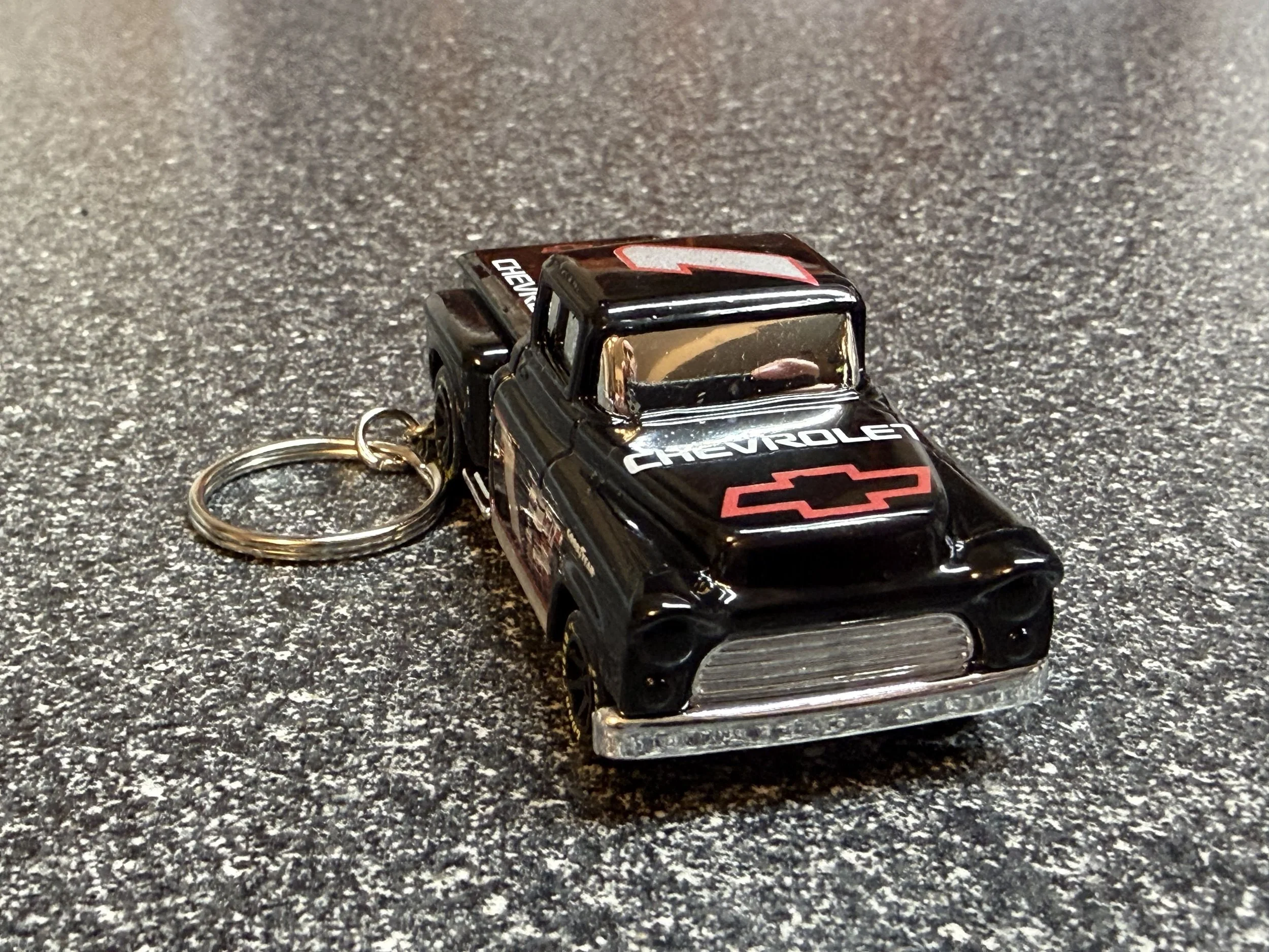 1956 Chevy 3100 Truck Keychain Black Chevrolet Goodwrench Dale Hot Wheels