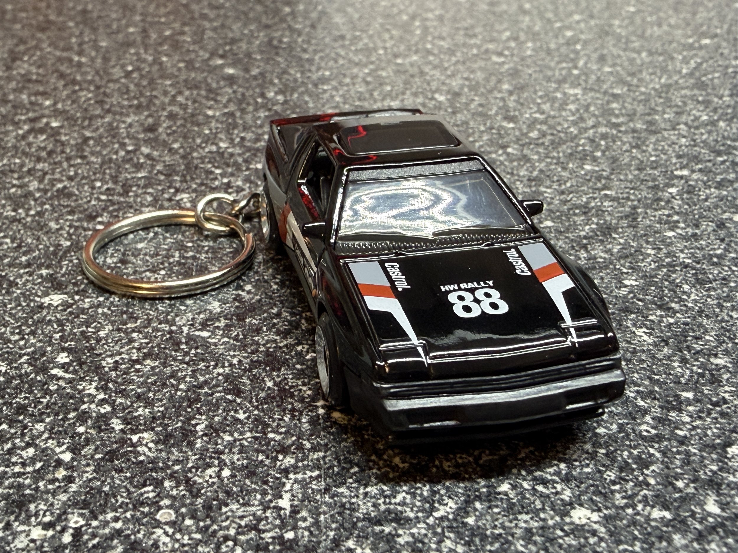 1988 Mitsubishi Starion Keychain Black Hot Wheels Matchbox Diecast