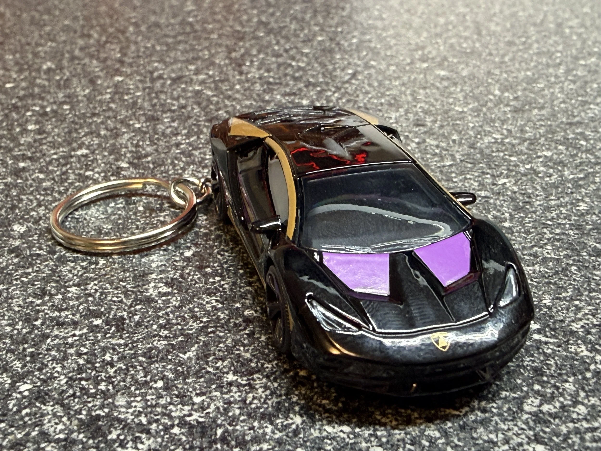 Lamborghini Centenario Keychain Black Hot Wheels Matchbox