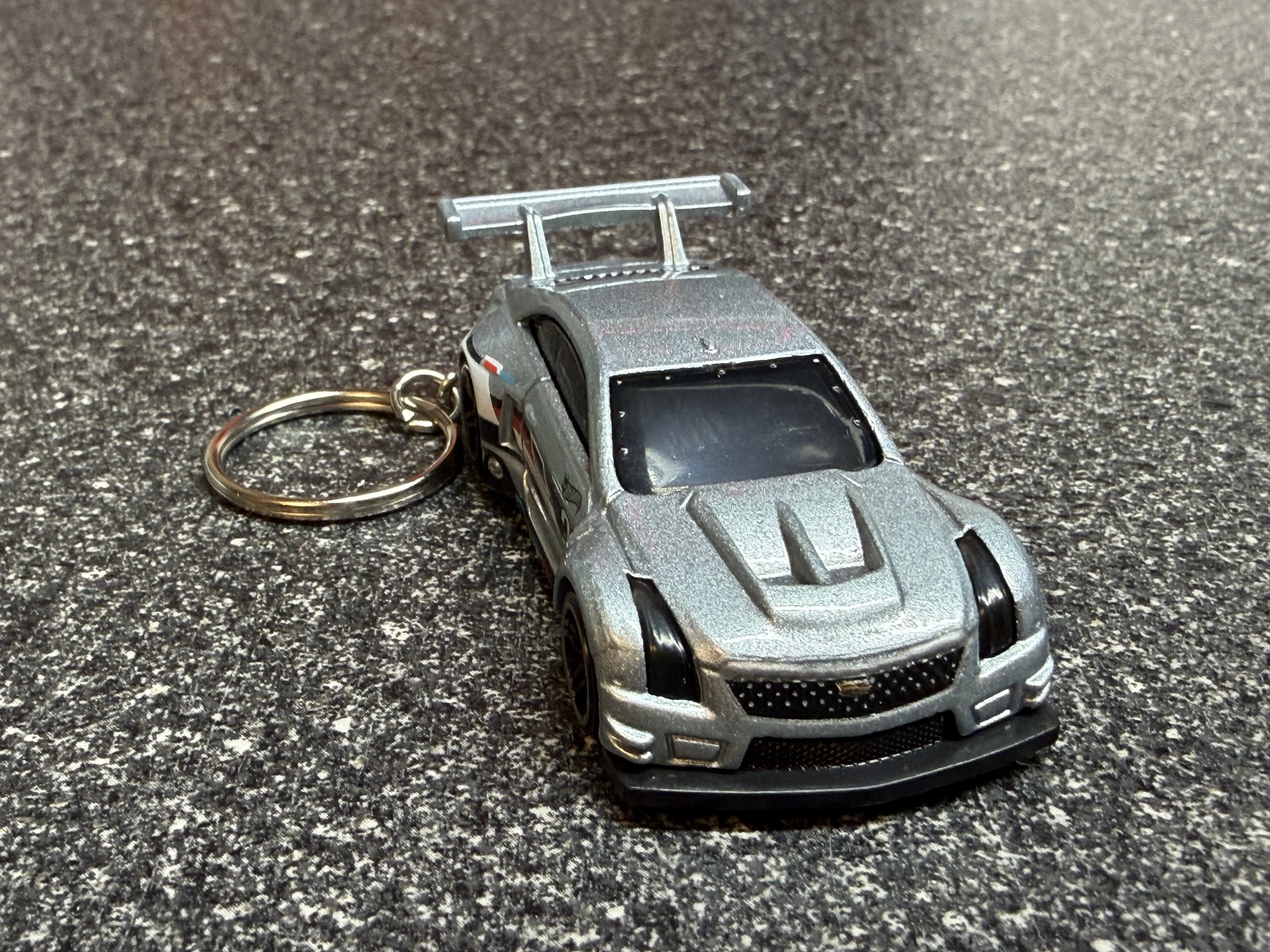 Cadillac ATSV ATS-V Keychain silver Hot Wheels Matchbox 2016