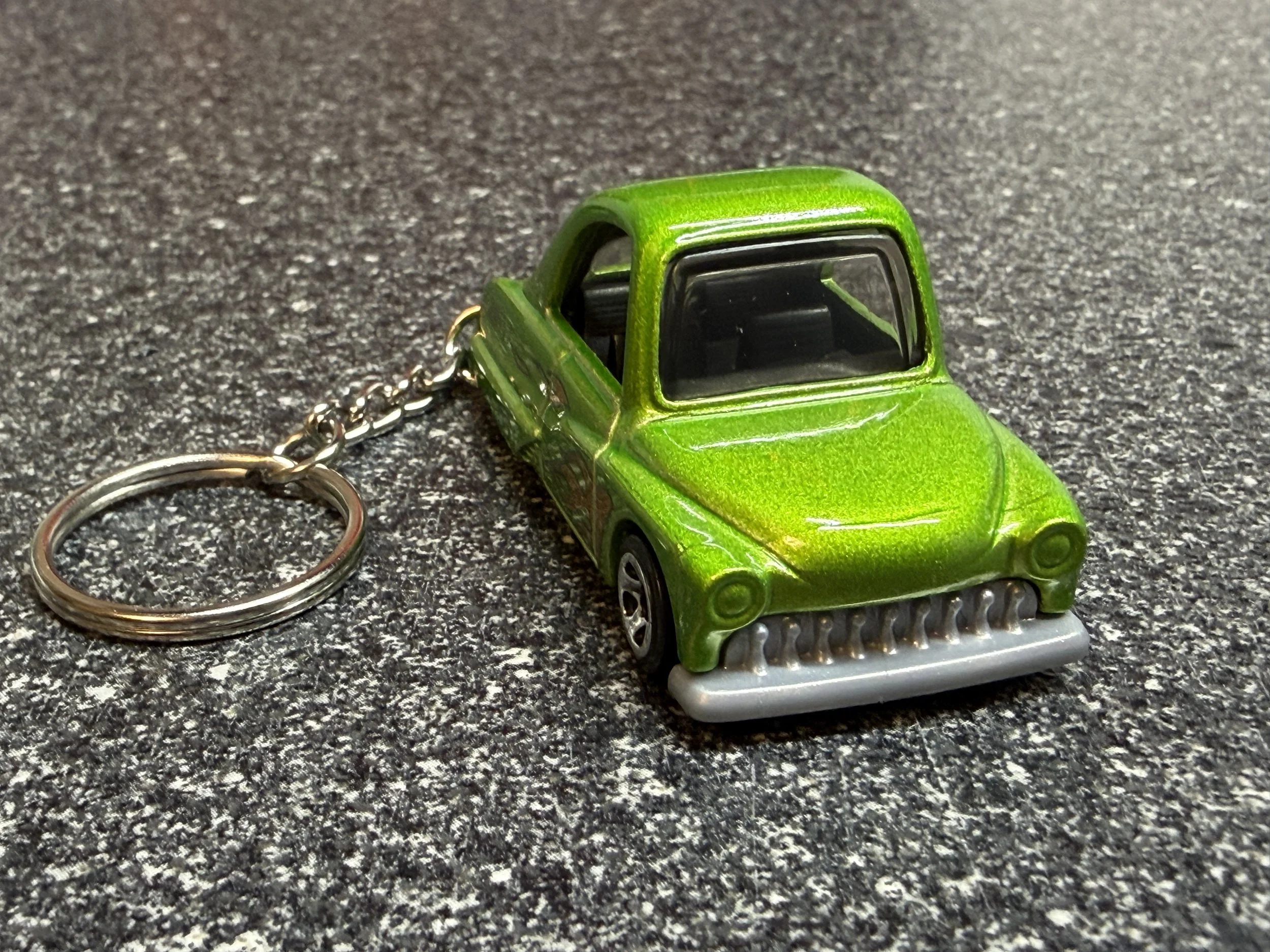 1950 Mercury Lead Sled Lowrider Keychain Green Purple Passion Matchbox Hot Wheels