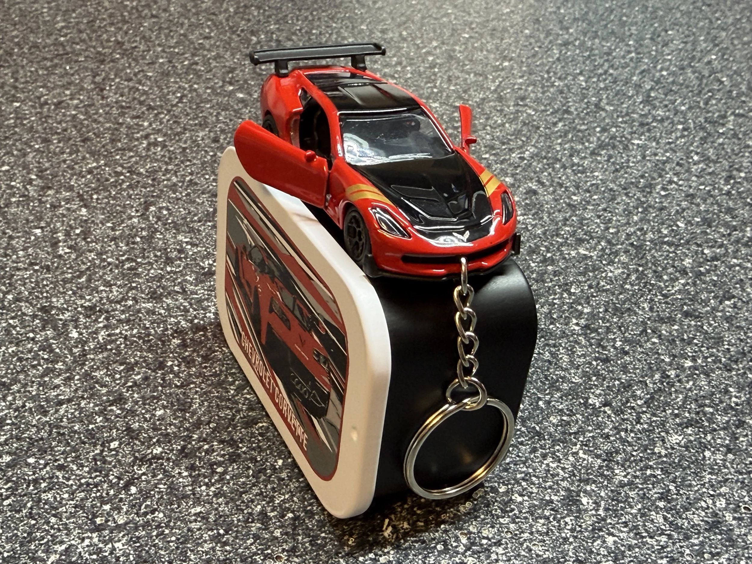 C7 Corvette ZR1 Keychain Red Hot Wheels Matchbox