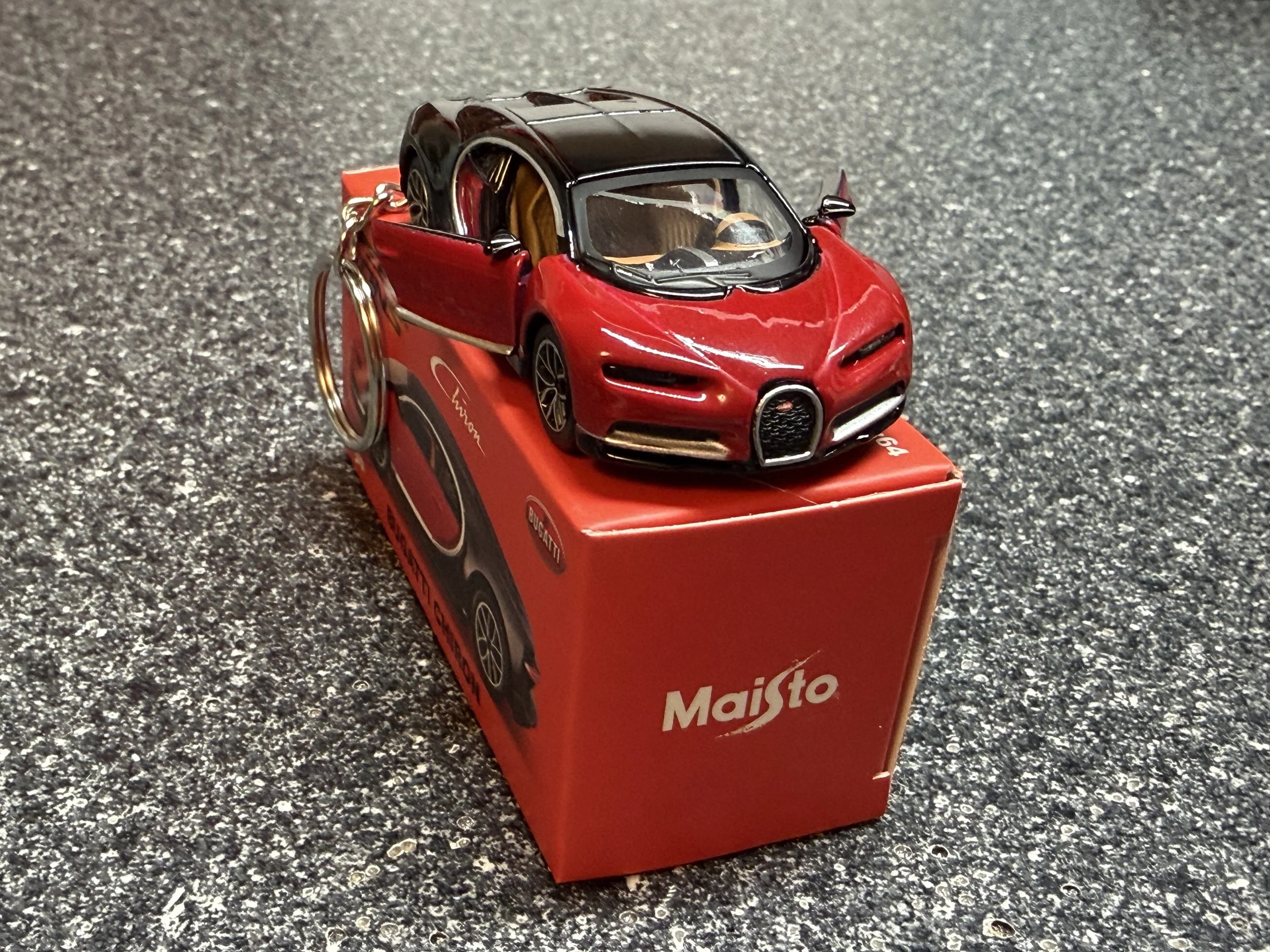 Bugatti Chiron Red Keychain Hot Wheels Matchbox