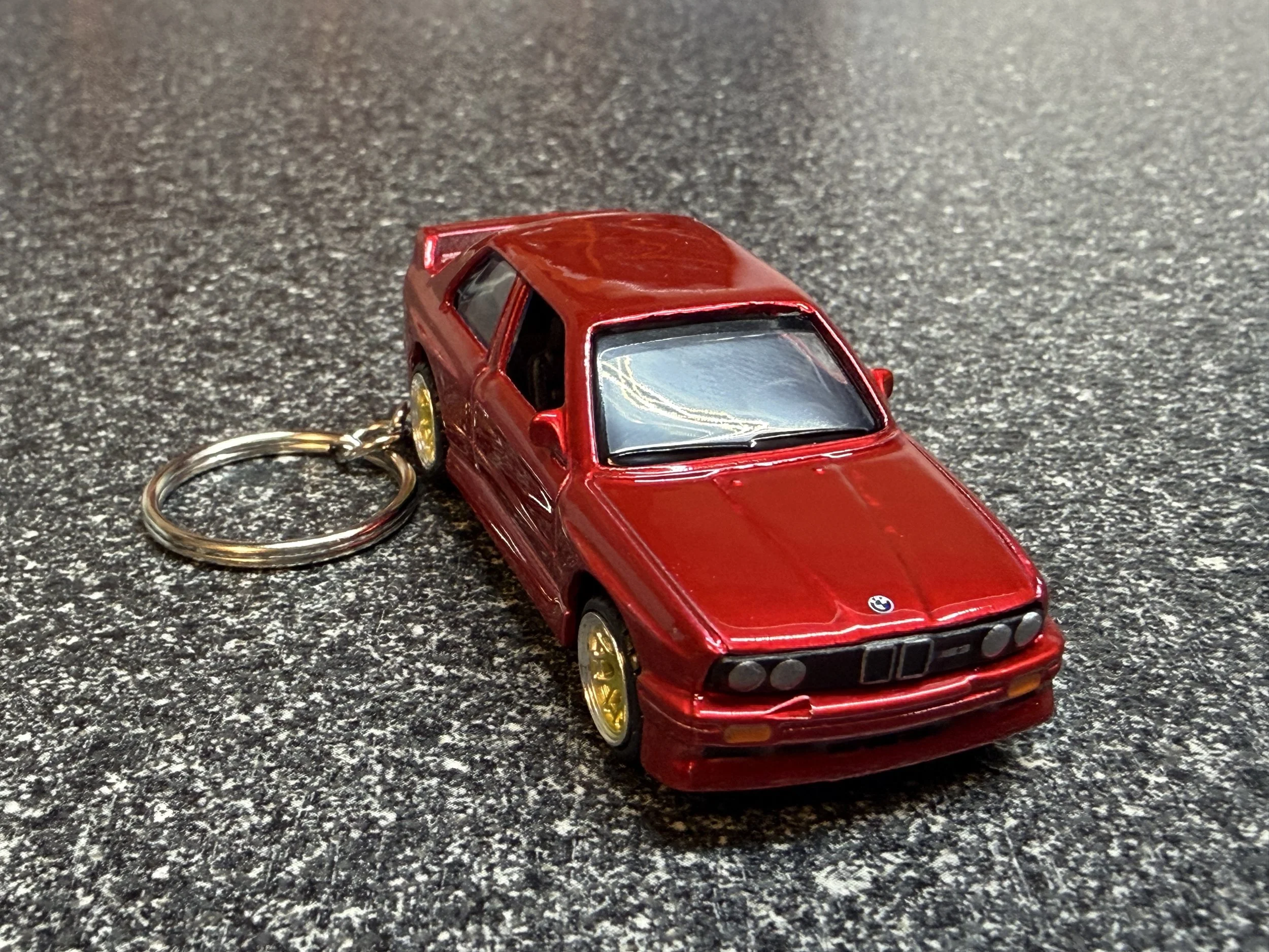 BMW E30 M3 Keychain Red Hot Wheels Matchbox