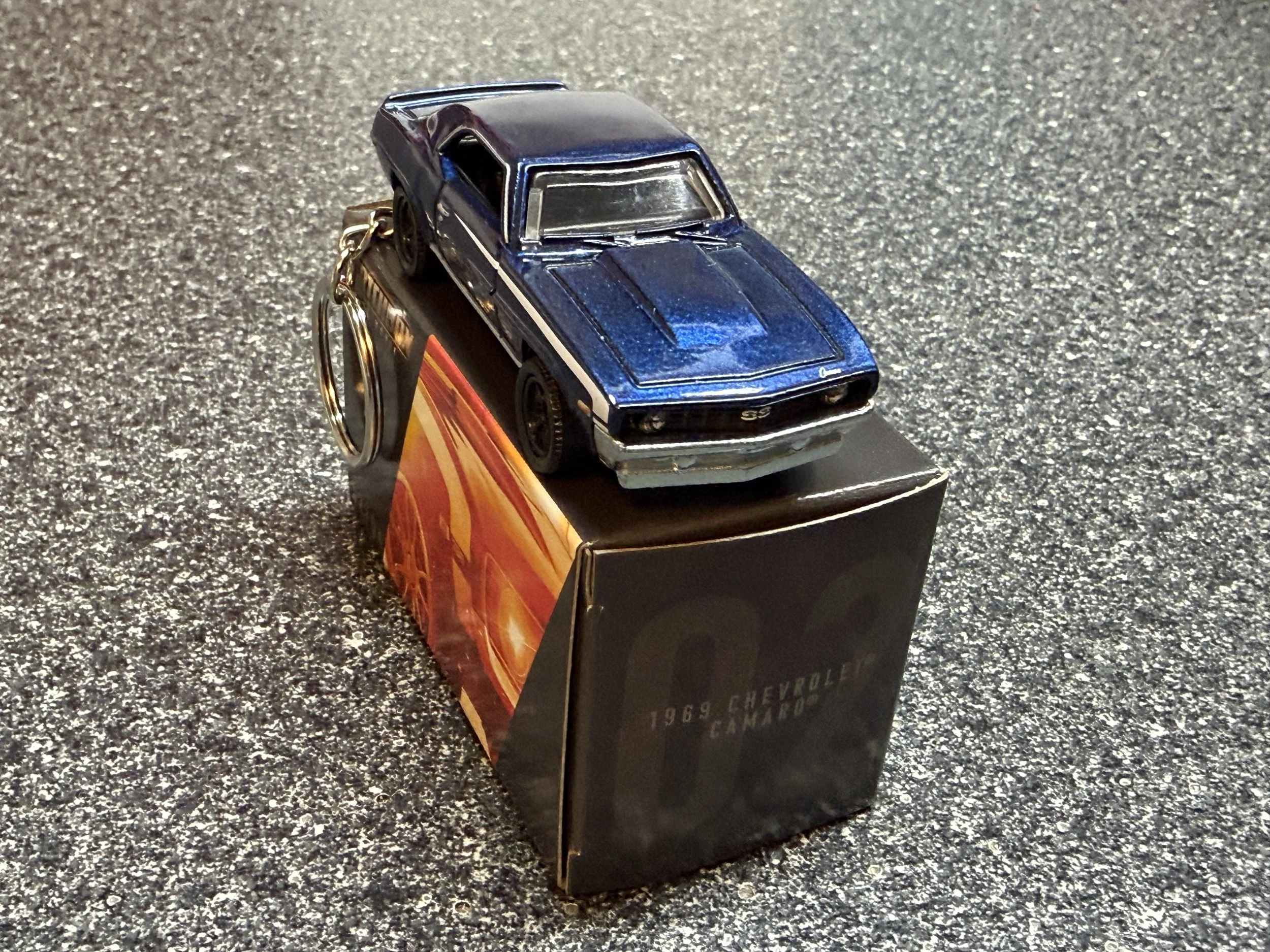 1969 Chevy Camaro Keychain Blue Matchbox Hot Wheels Collector