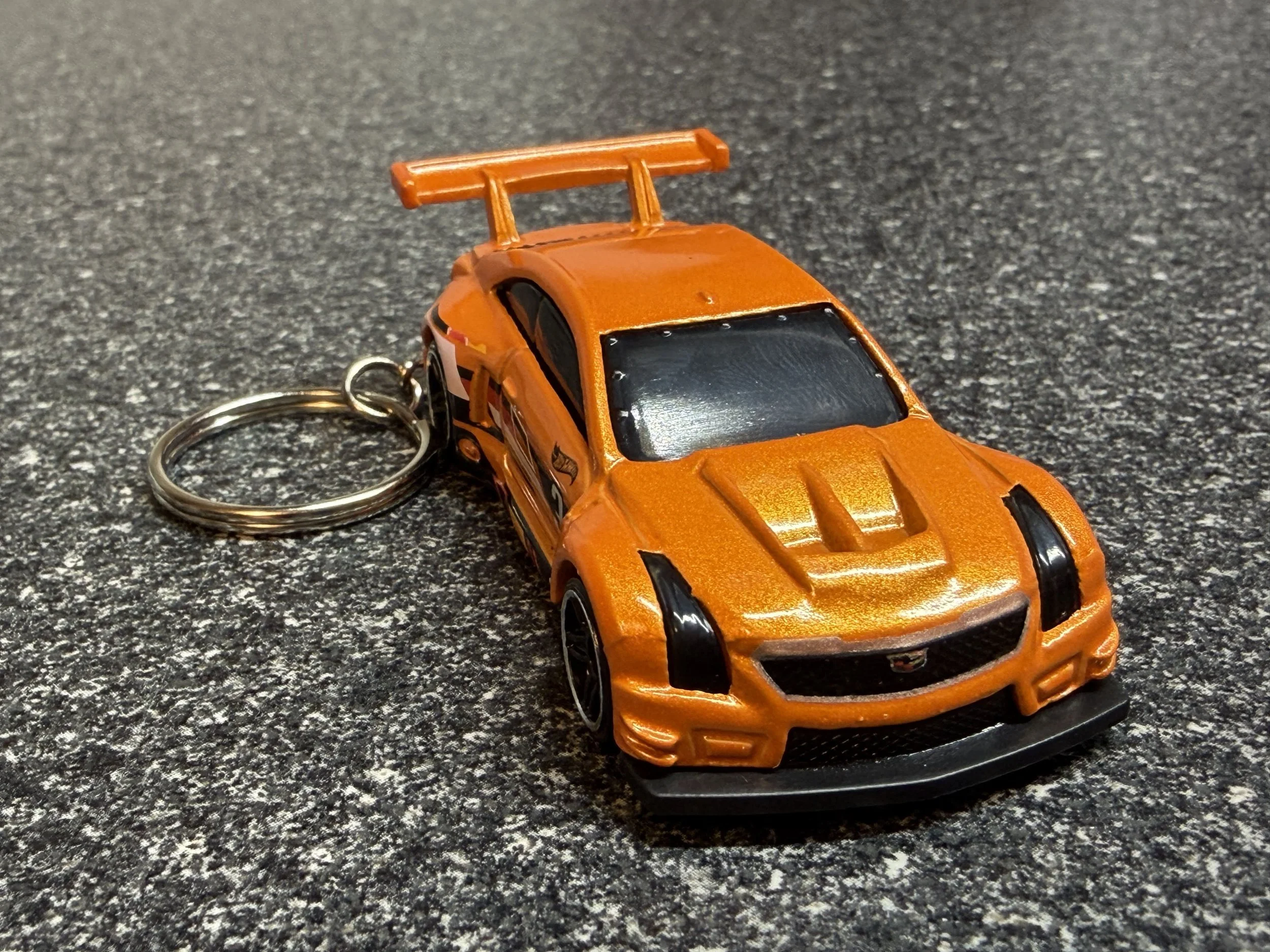 2016 Cadillac ATSV ATS-V Keychain Orange Hot Wheels Matchbox