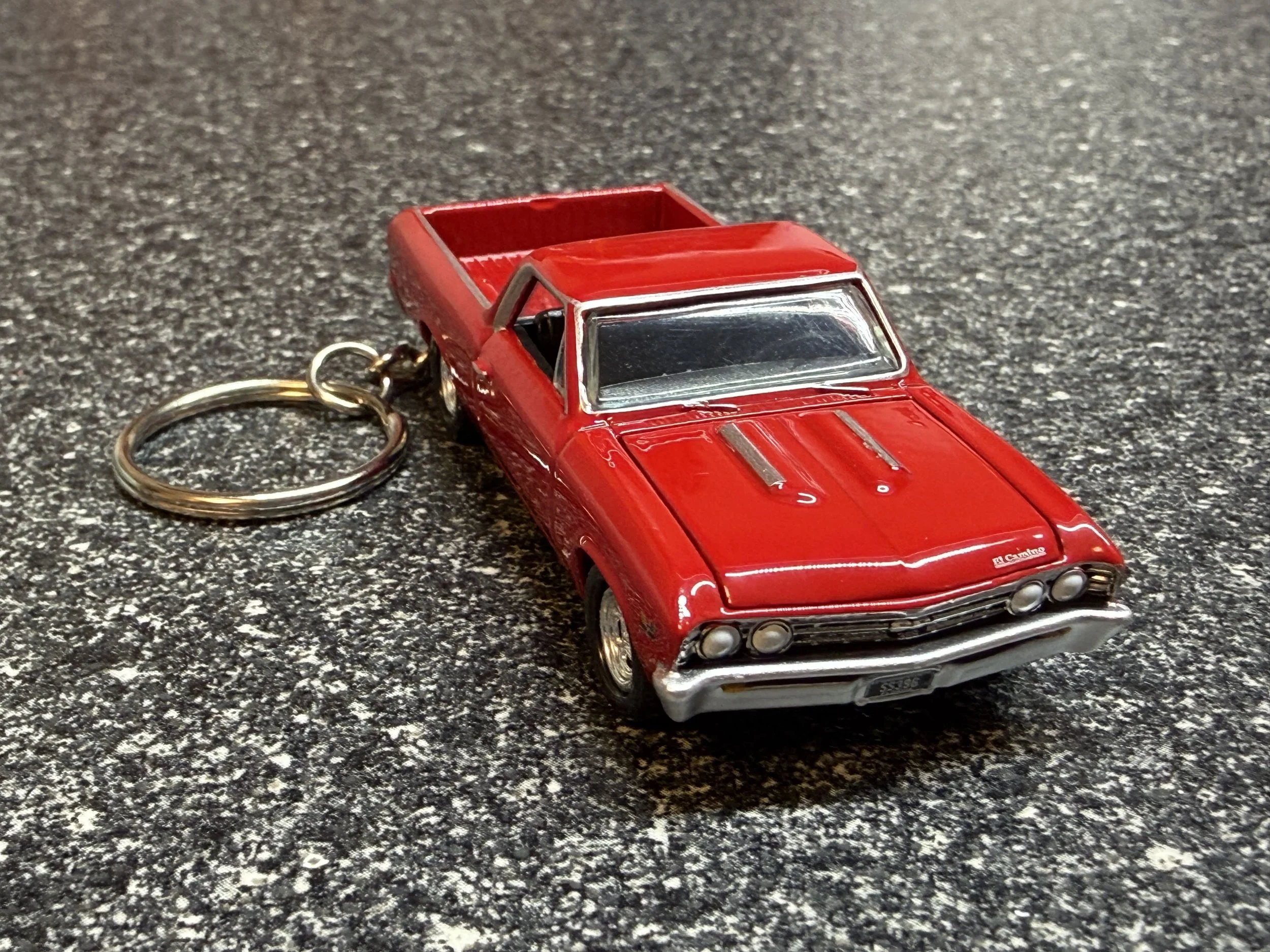 1967 Chevy El Camino Keychain Red Diecast Car Hot Wheels Matchbox SS