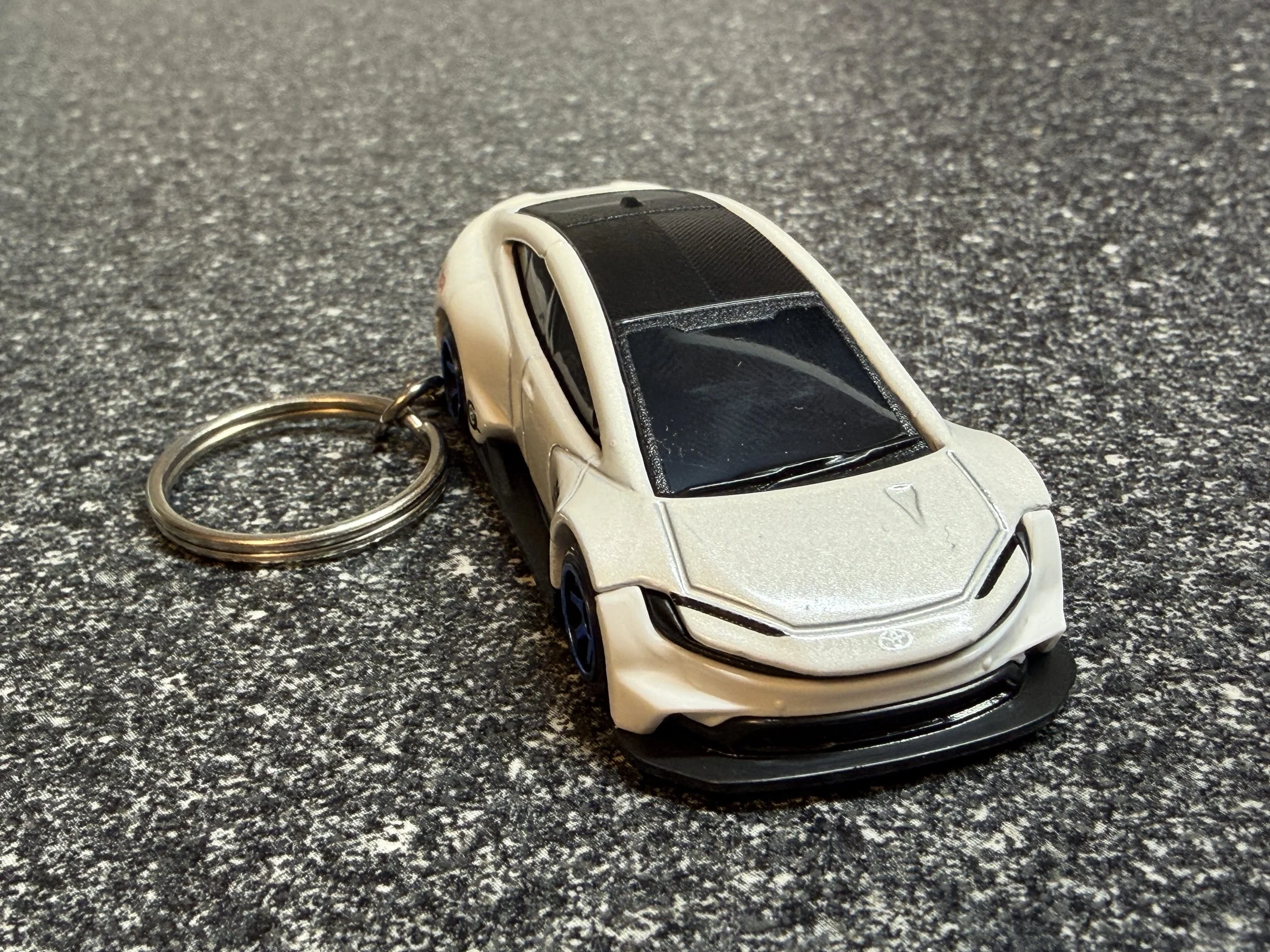 Toyota Prius White Keychain Diecast Hot Wheels Matchbox Wide Body