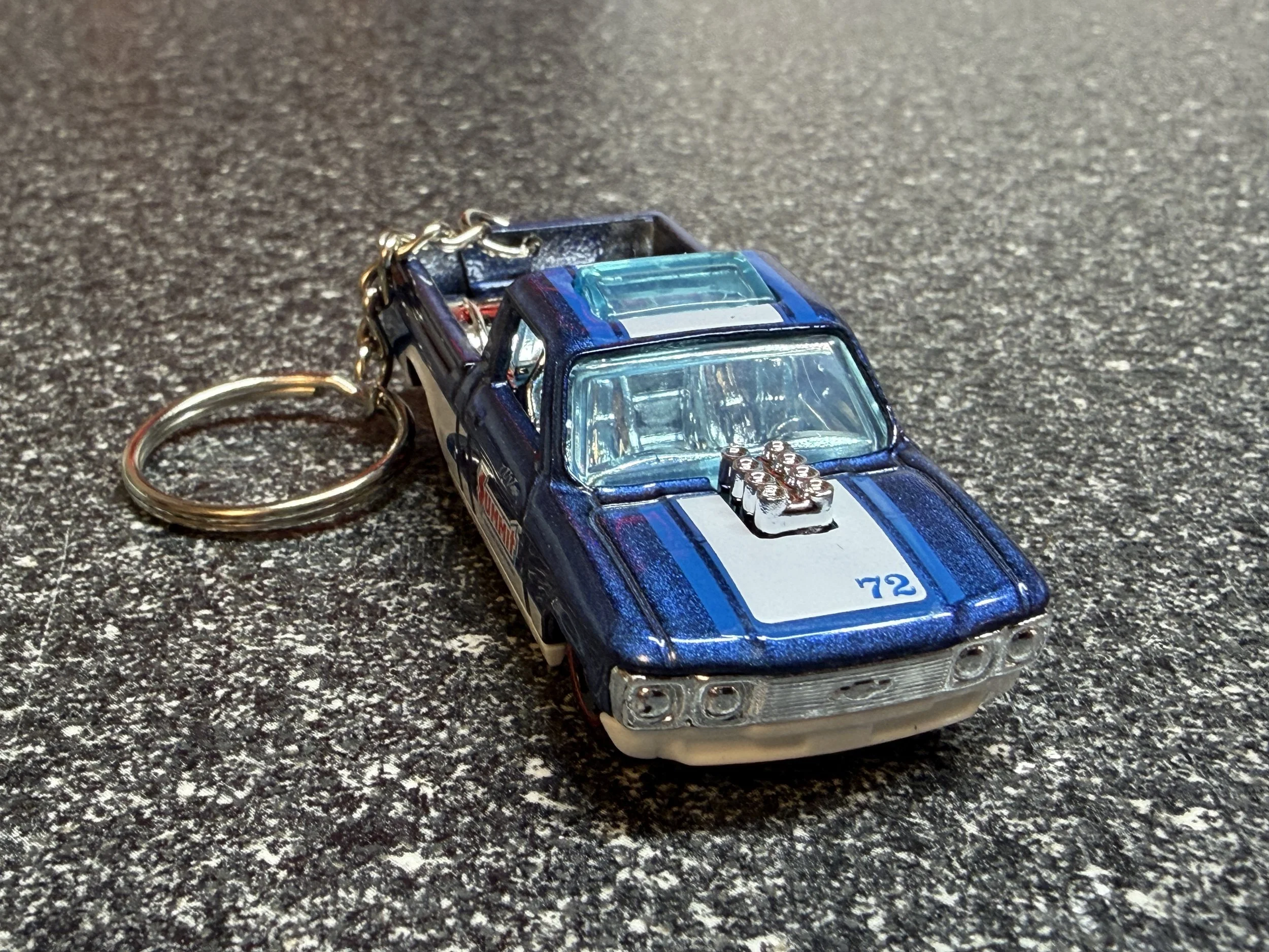 1972 Chevy Luv Truck Keychain Blue Hot Wheels Matchbox