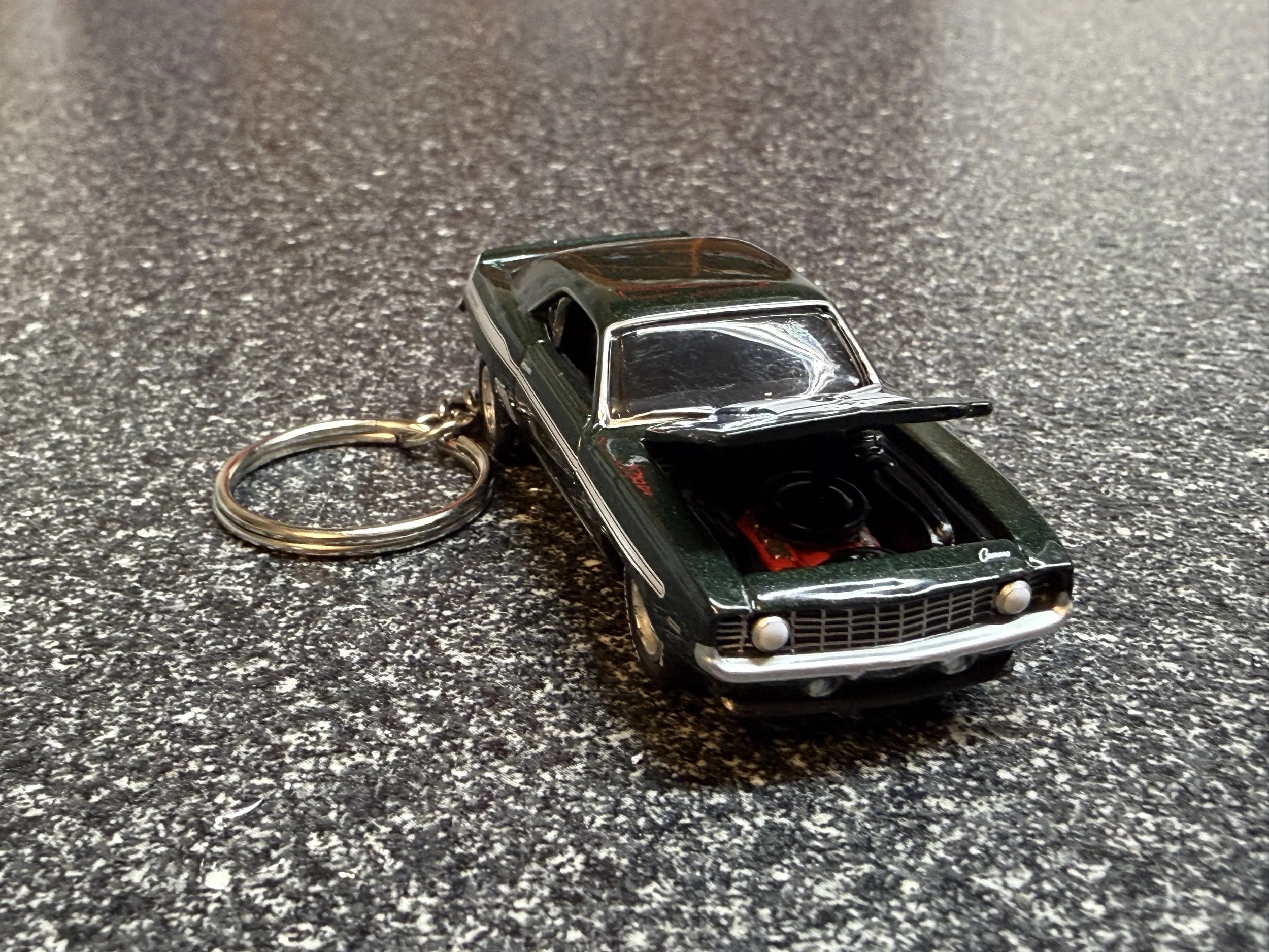 1969 Chevy Camaro SS Keychain Dark Green Hot Wheels Matchbox