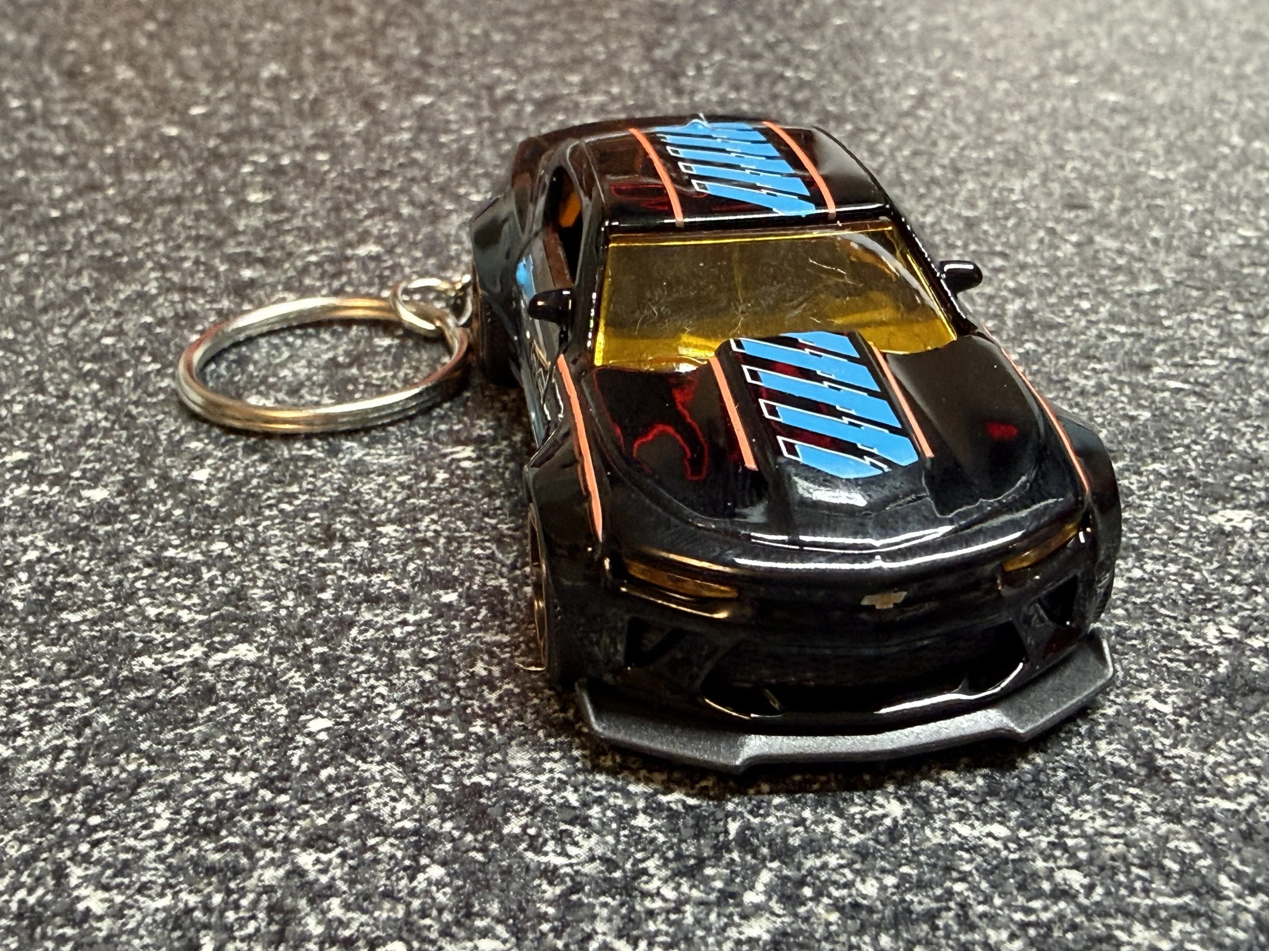 Chevy Camaro Keychain Black 2018 Hot Wheels Matchbox