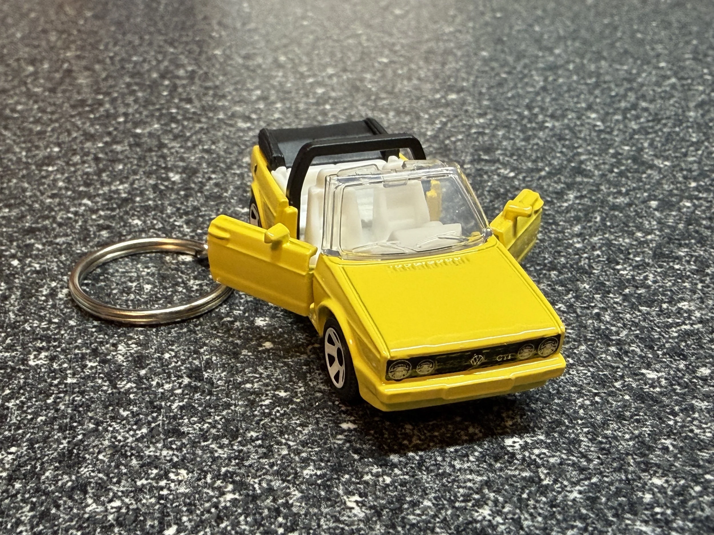 1987 MK1 Golf Convertible Keychain Yellow GTI Hot Wheels Matchbox