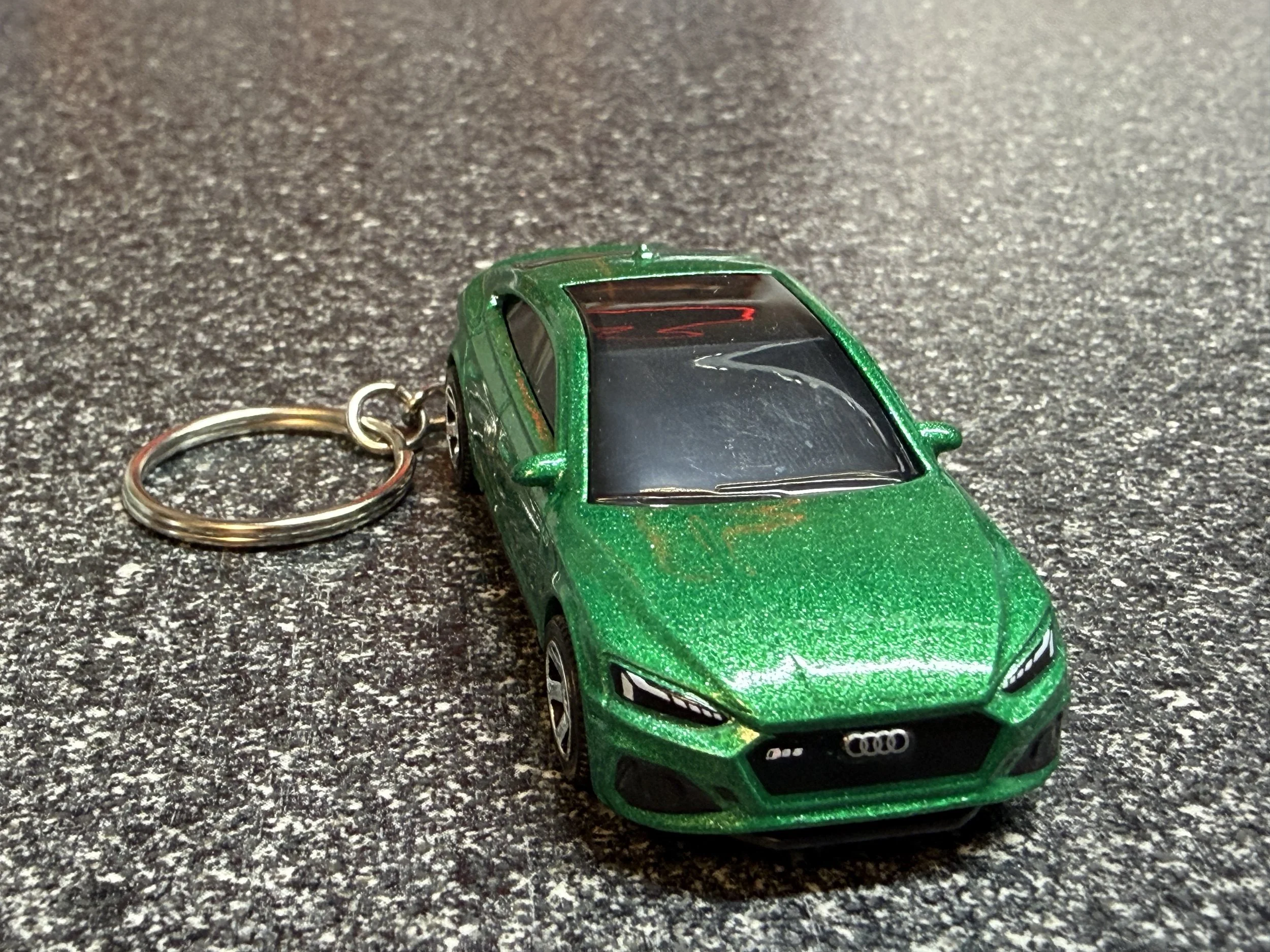 Audi RS5 Sportback Keychain Green Hot Wheels Matchbox S5