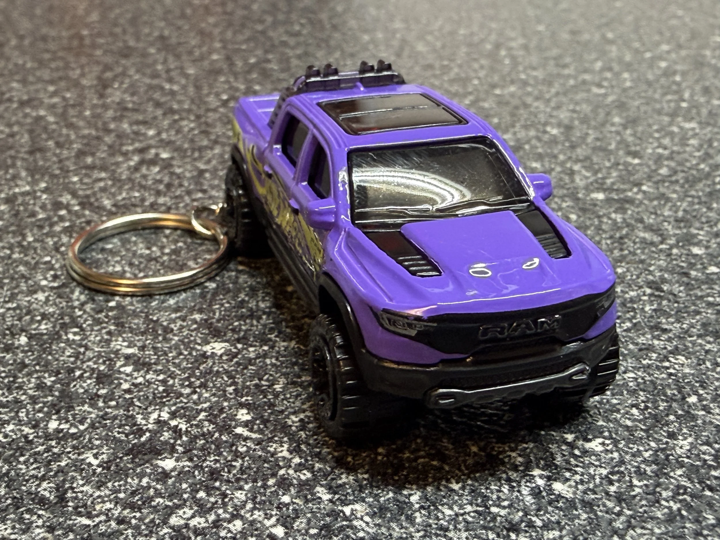 2023 Ram 1500 Truck Keychain Purple Matchbox Hot Wheels