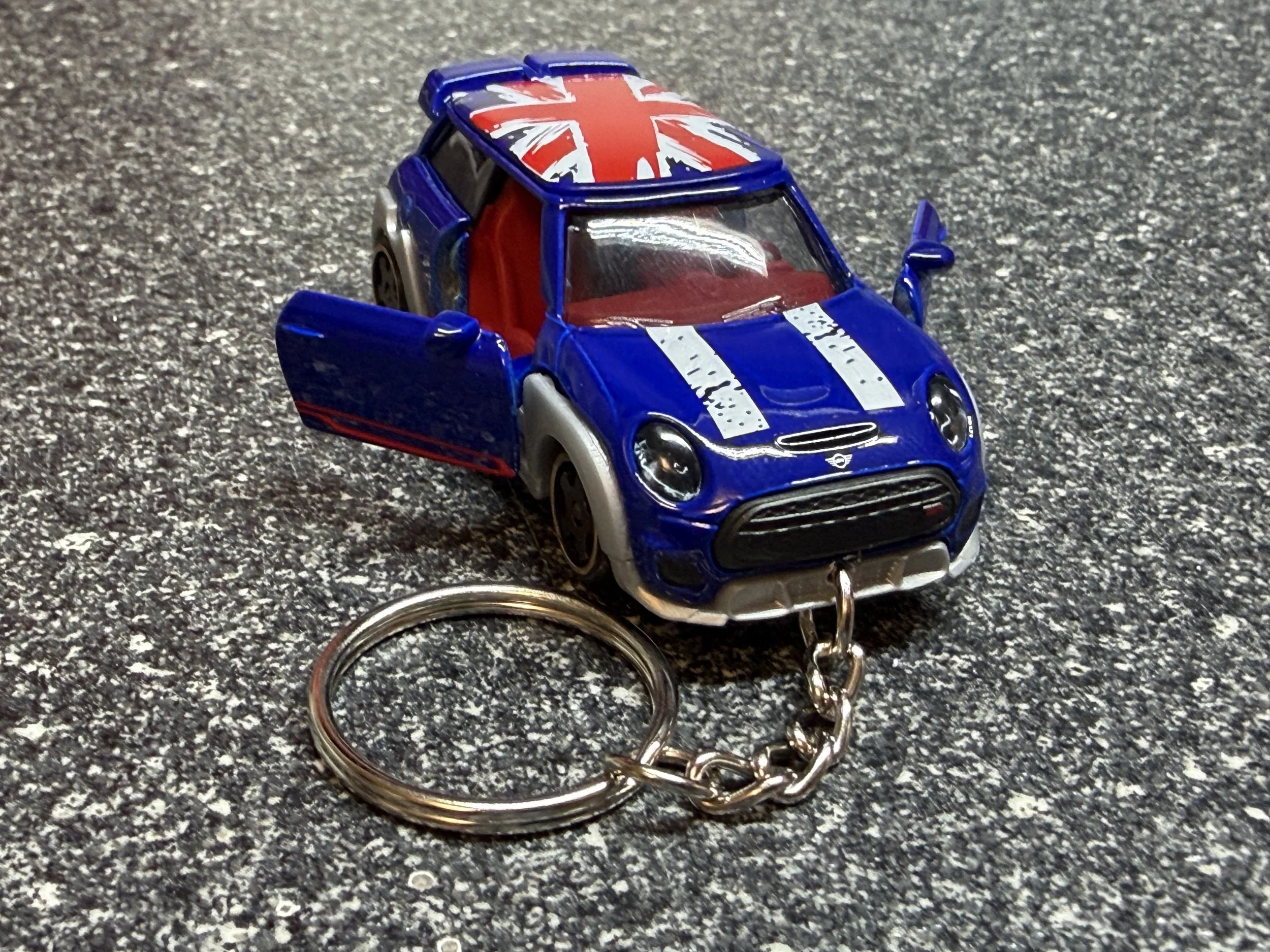 2021 Mini Cooper JCW GP Keychain Blue Hot Wheels Matchbox