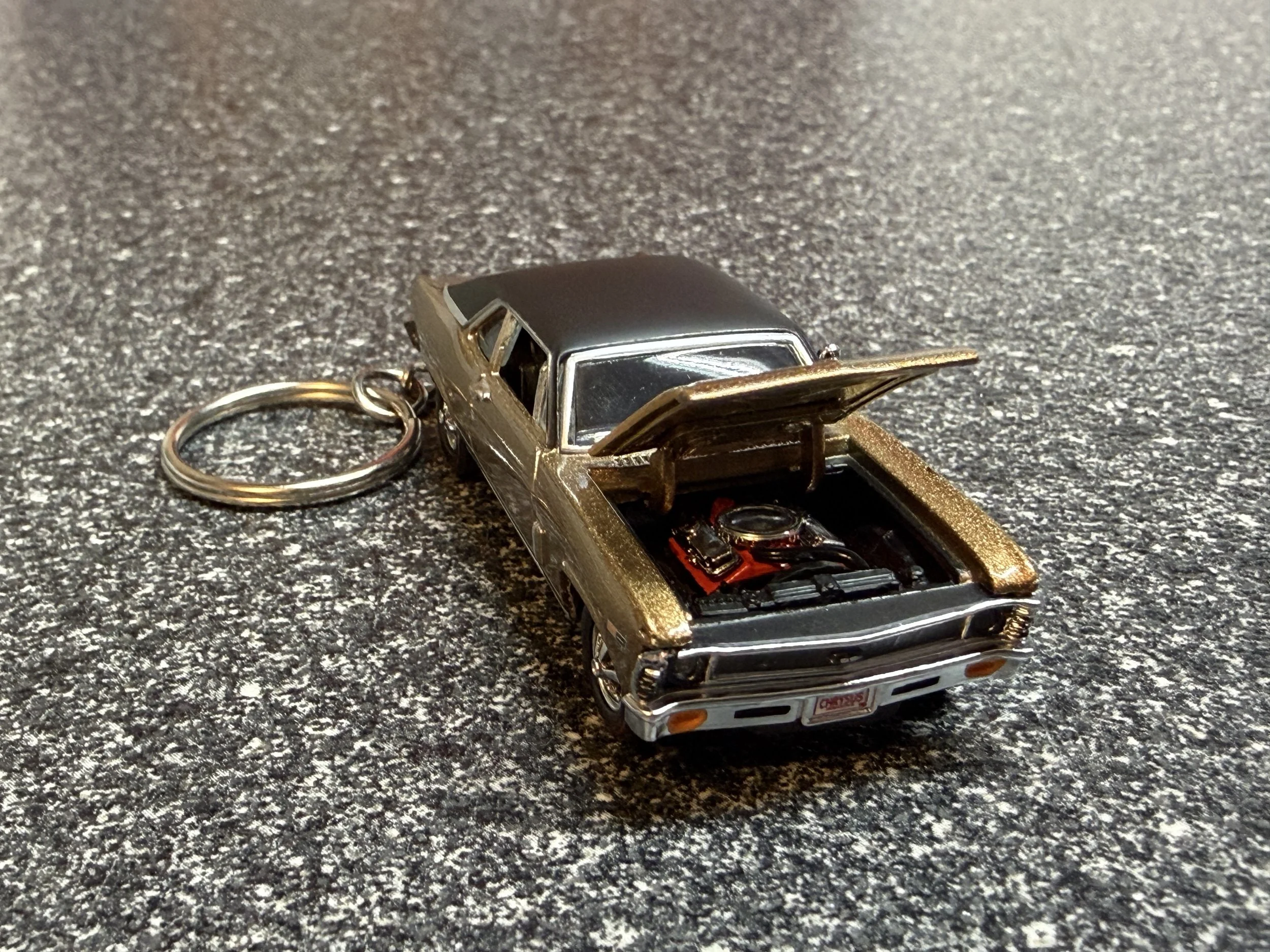 1969 Chevy Nova SS Keychain Gold Matchbox Hot Wheels