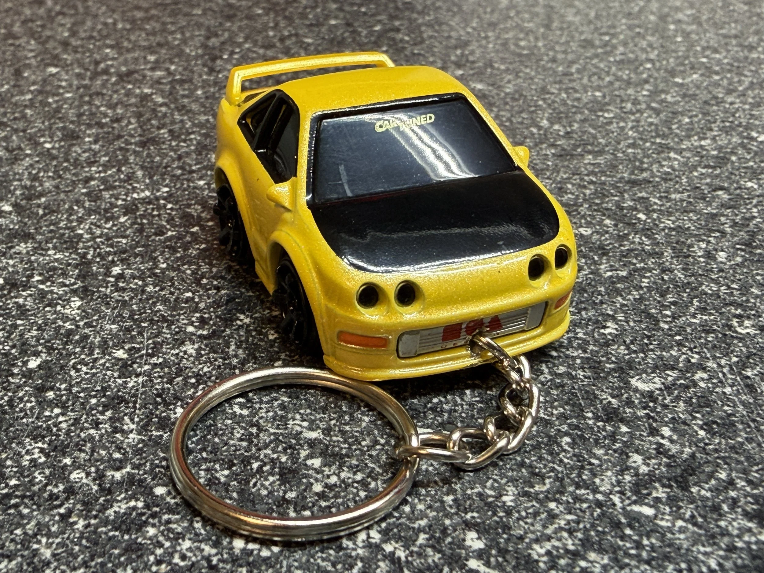 1998 Acura Integra Type R Keychain Yellow Hot Wheels Matchbox