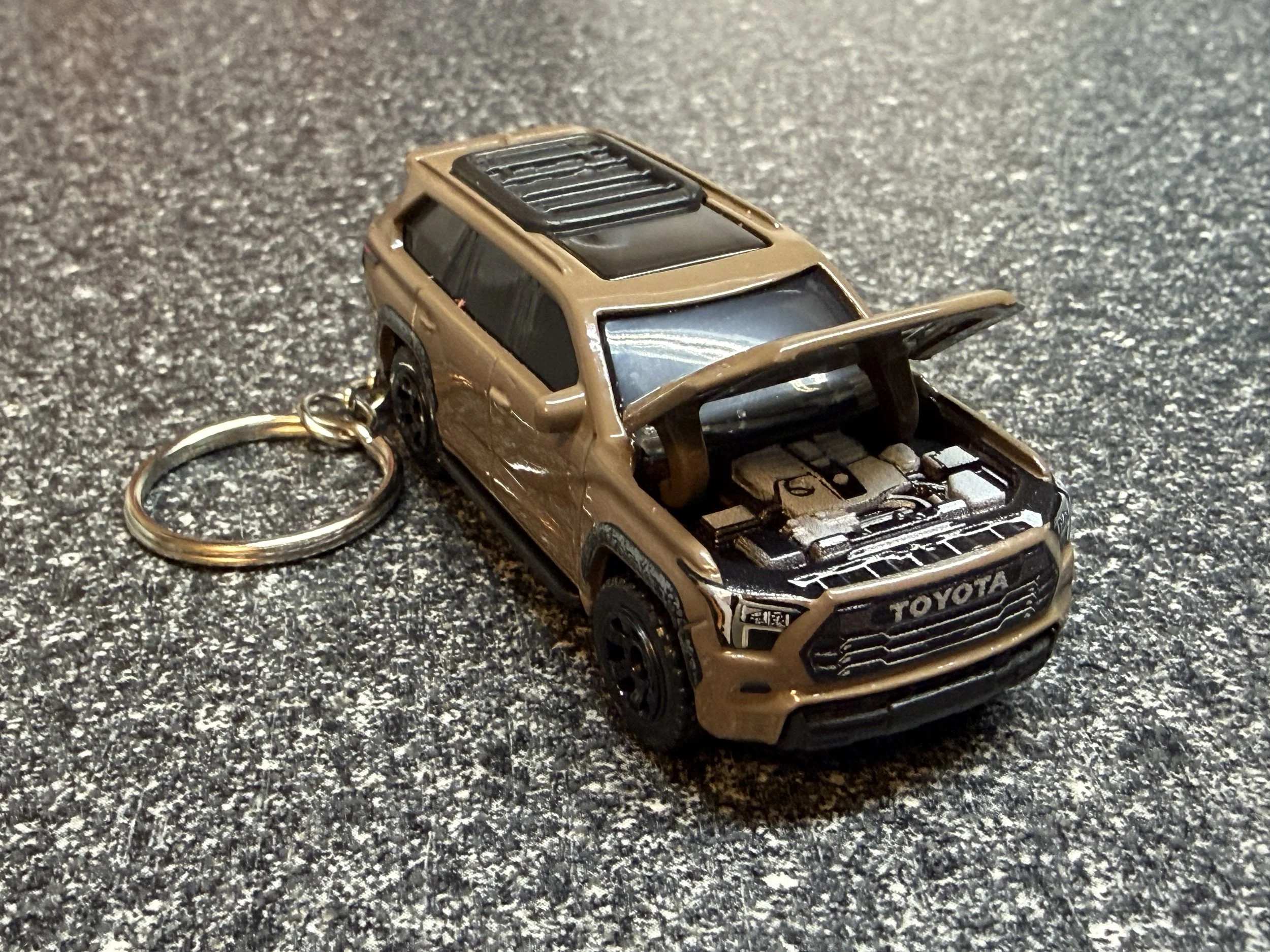 2024+ Toyota Sequoia Keychain Mudbath Hot Wheels Matchbox Mud Bath Brown