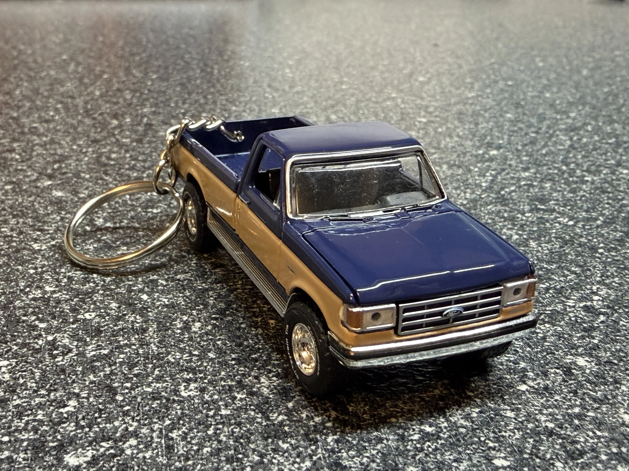 1987 Ford F150 Truck Keychain Blue Matchbox Hot Wheels