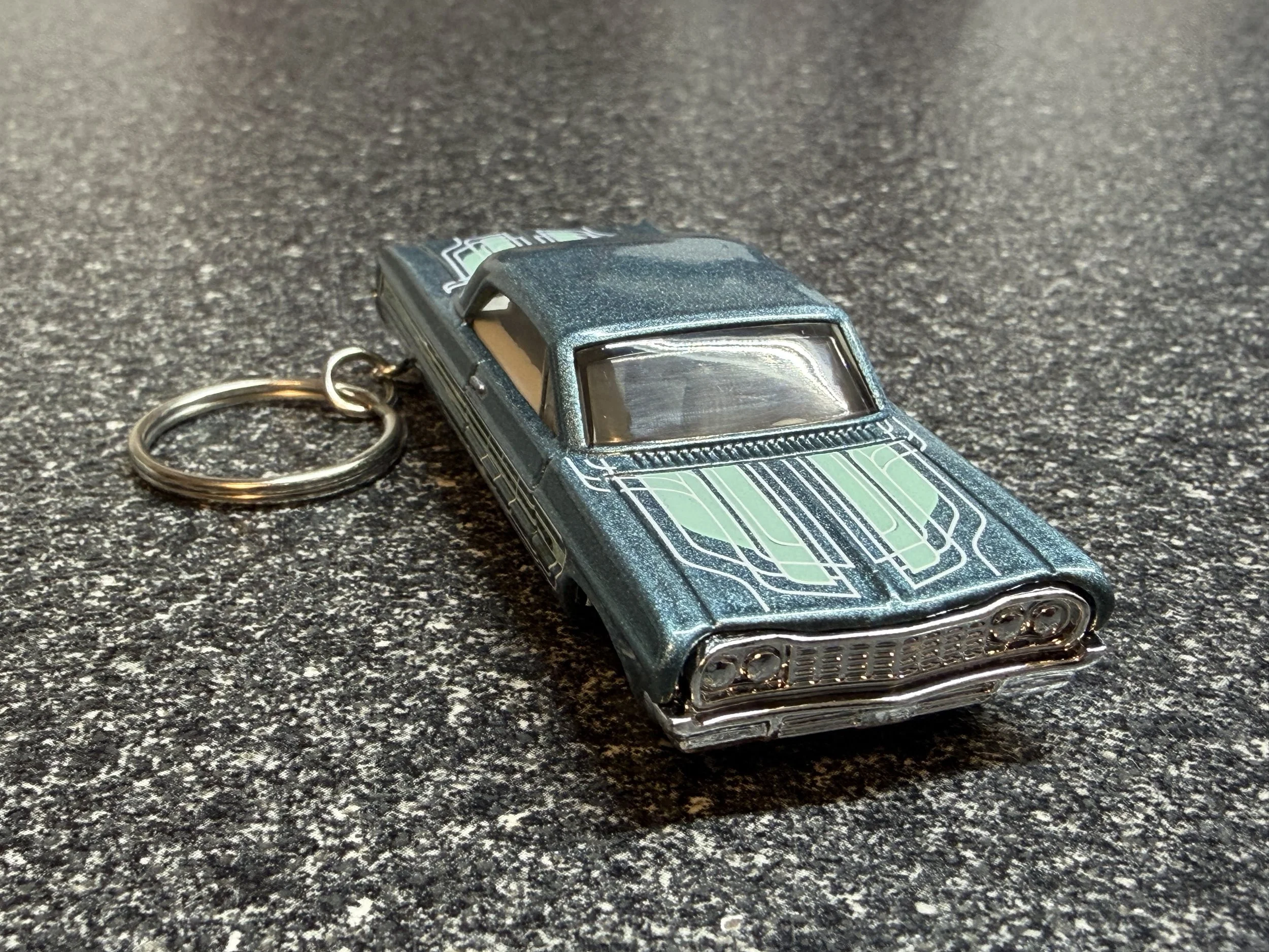 1964 Chevy Impala Keychain Blue Matchbox Hot Wheels Low Rider