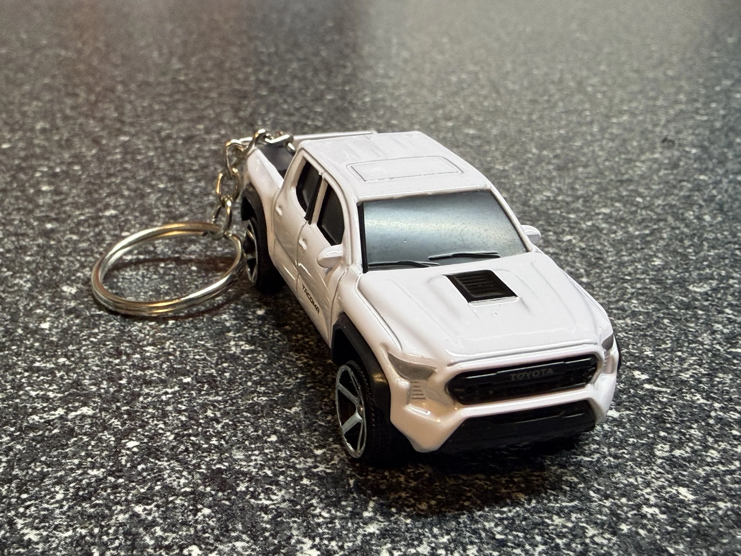 2024 Toyota Tacoma Taco Keychain White Hot Wheels Matchbox