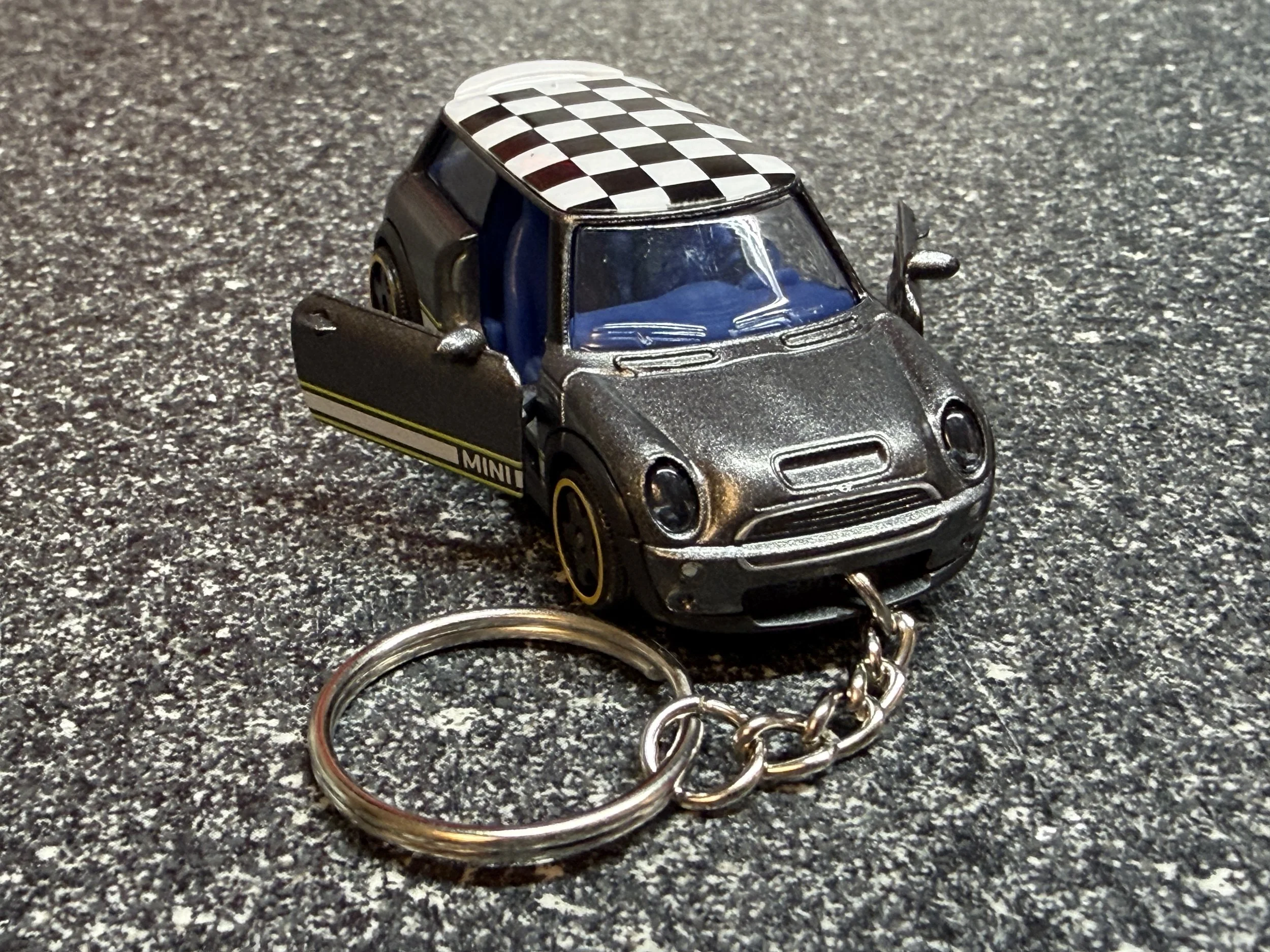 2003 Mini Cooper S Keychain Gray Hot Wheels Matchbox