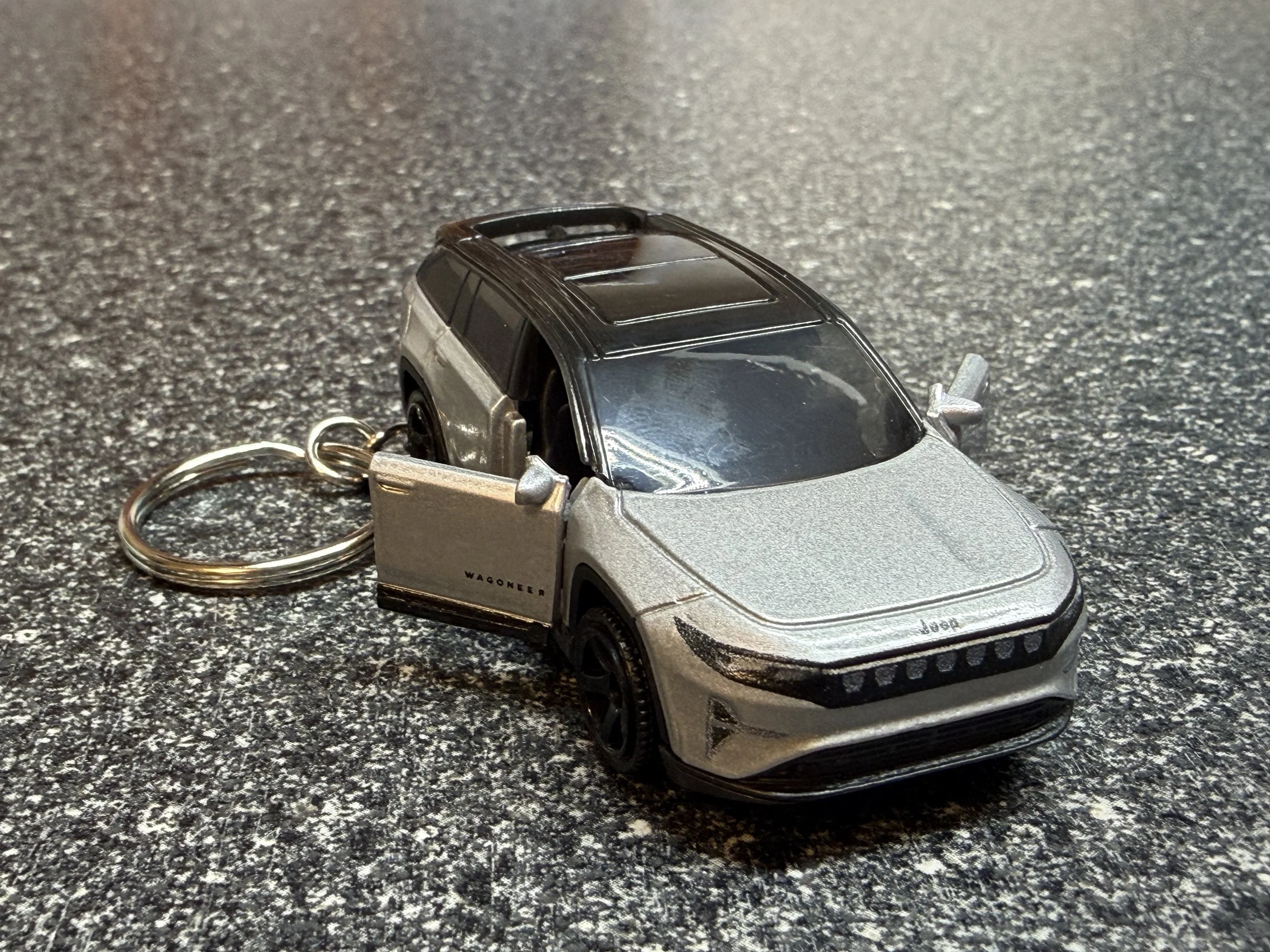 Fits 2025 Jeep Wagoneer S 4x4 Keychain Silver Matchbox Hot Wheels