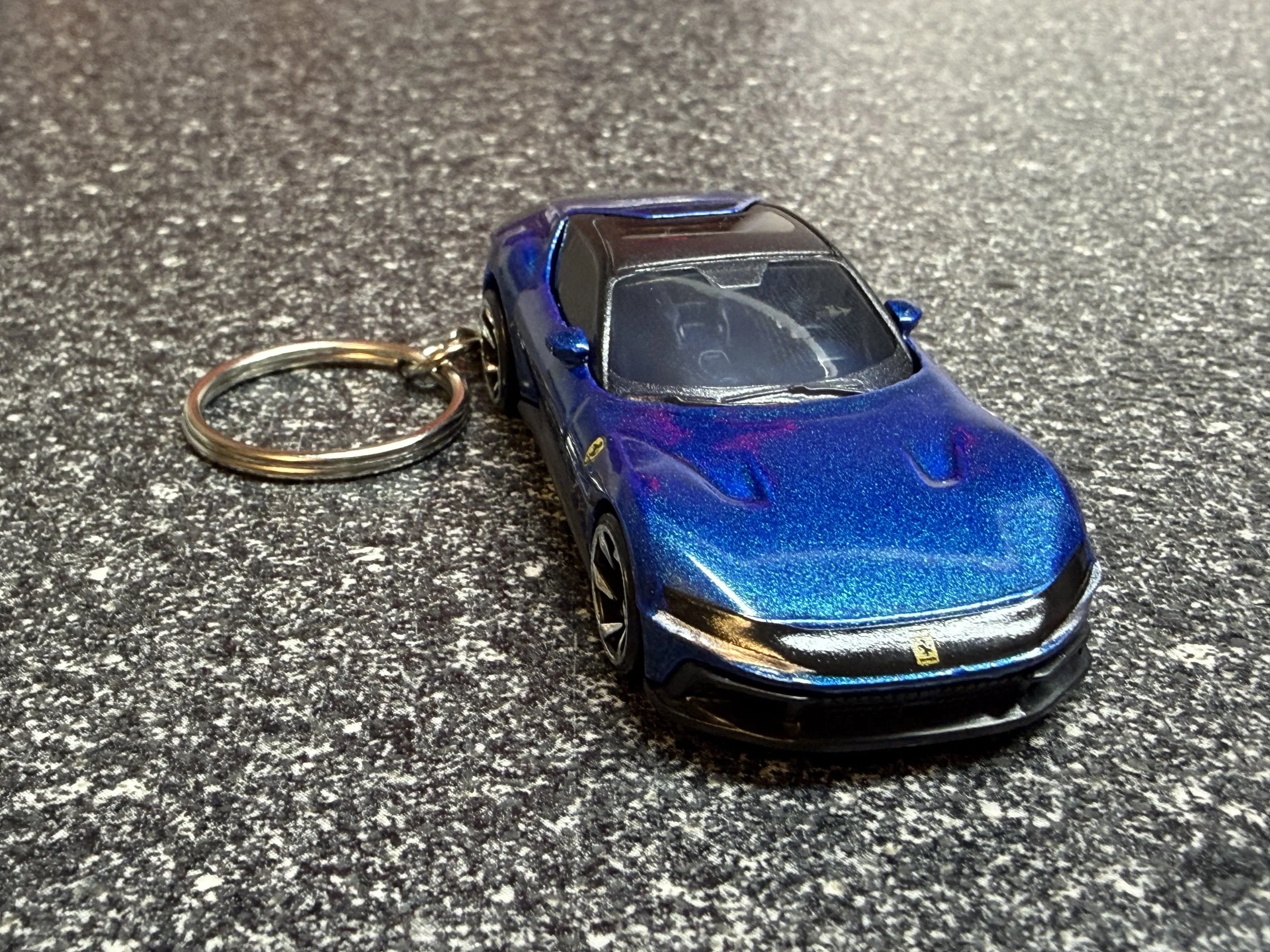 Ferrari 12Cilindri 12 Cilindri Keychain Blue Hot Wheels