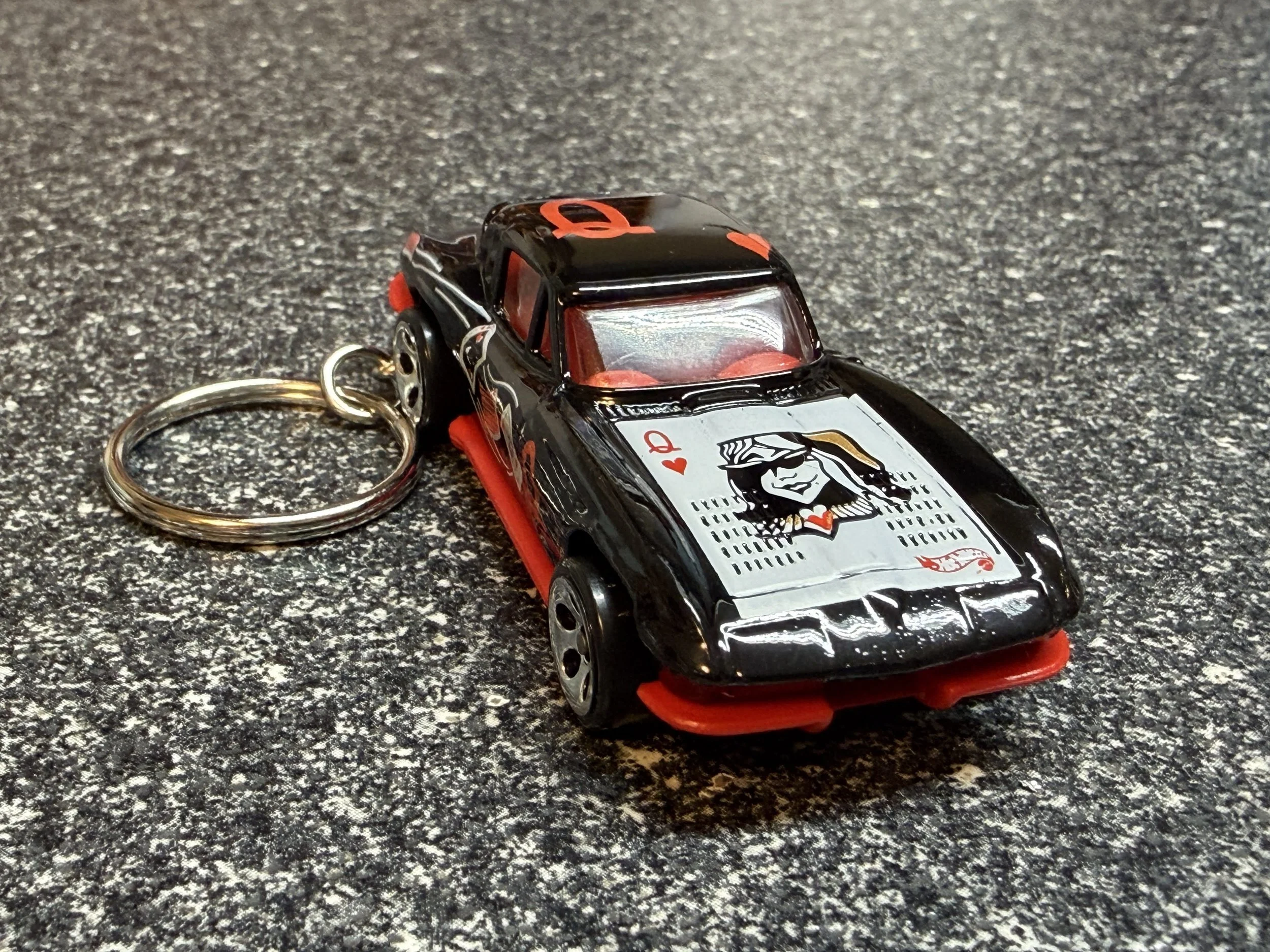 1963 Corvette Keychain Black Hot Wheels Matchbox C2