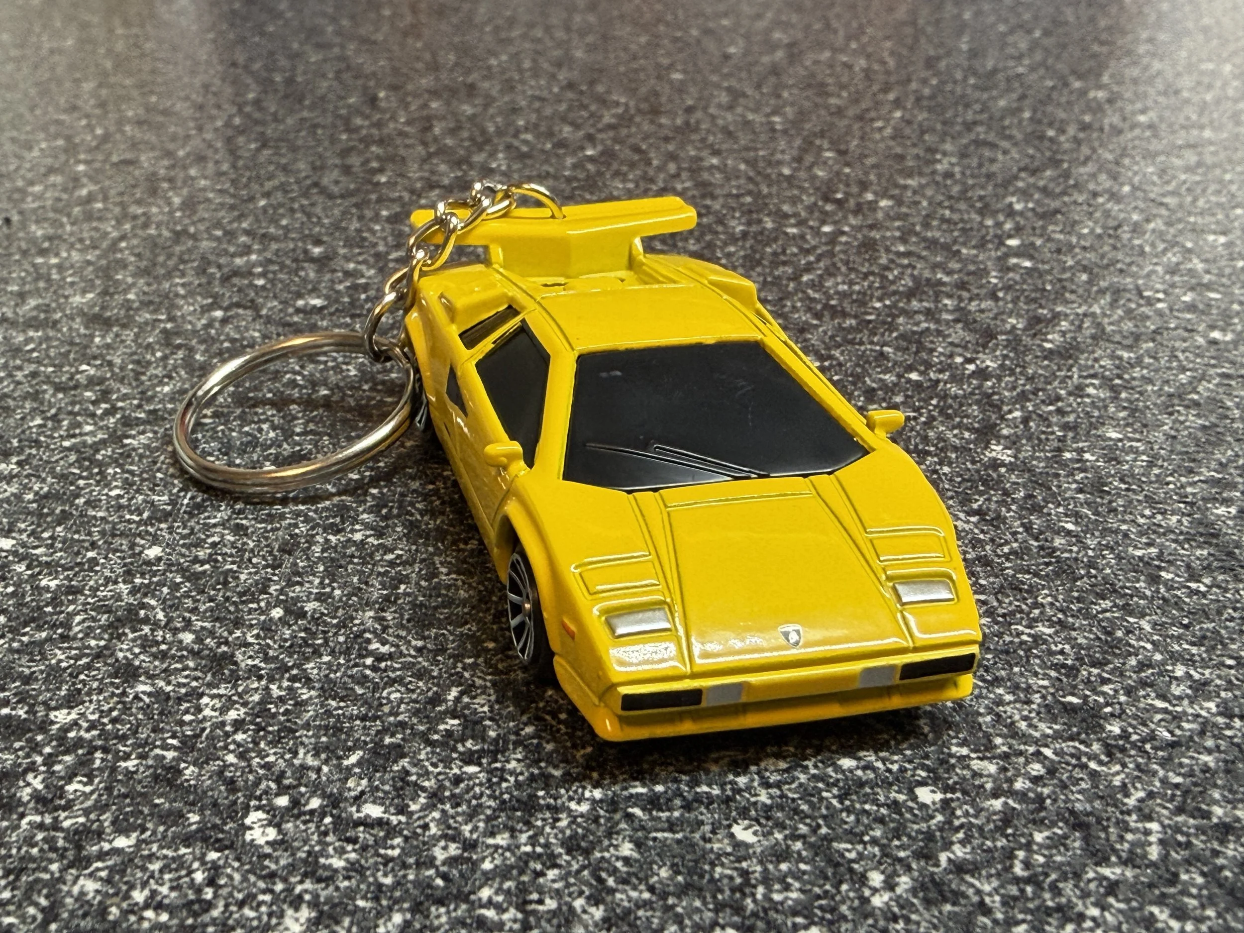Lamborghini Countach Yellow Keychain Hot Wheels